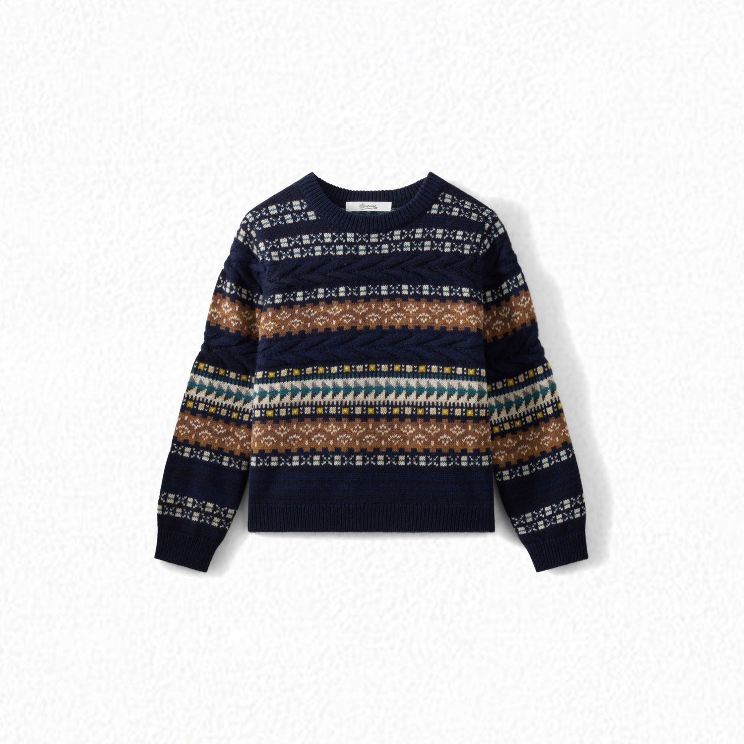 Boys Navy Wool Sweater