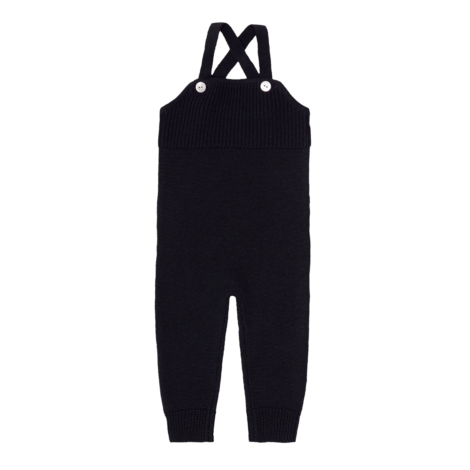 Baby Boys & Girls Dark Navy Wool Overalls
