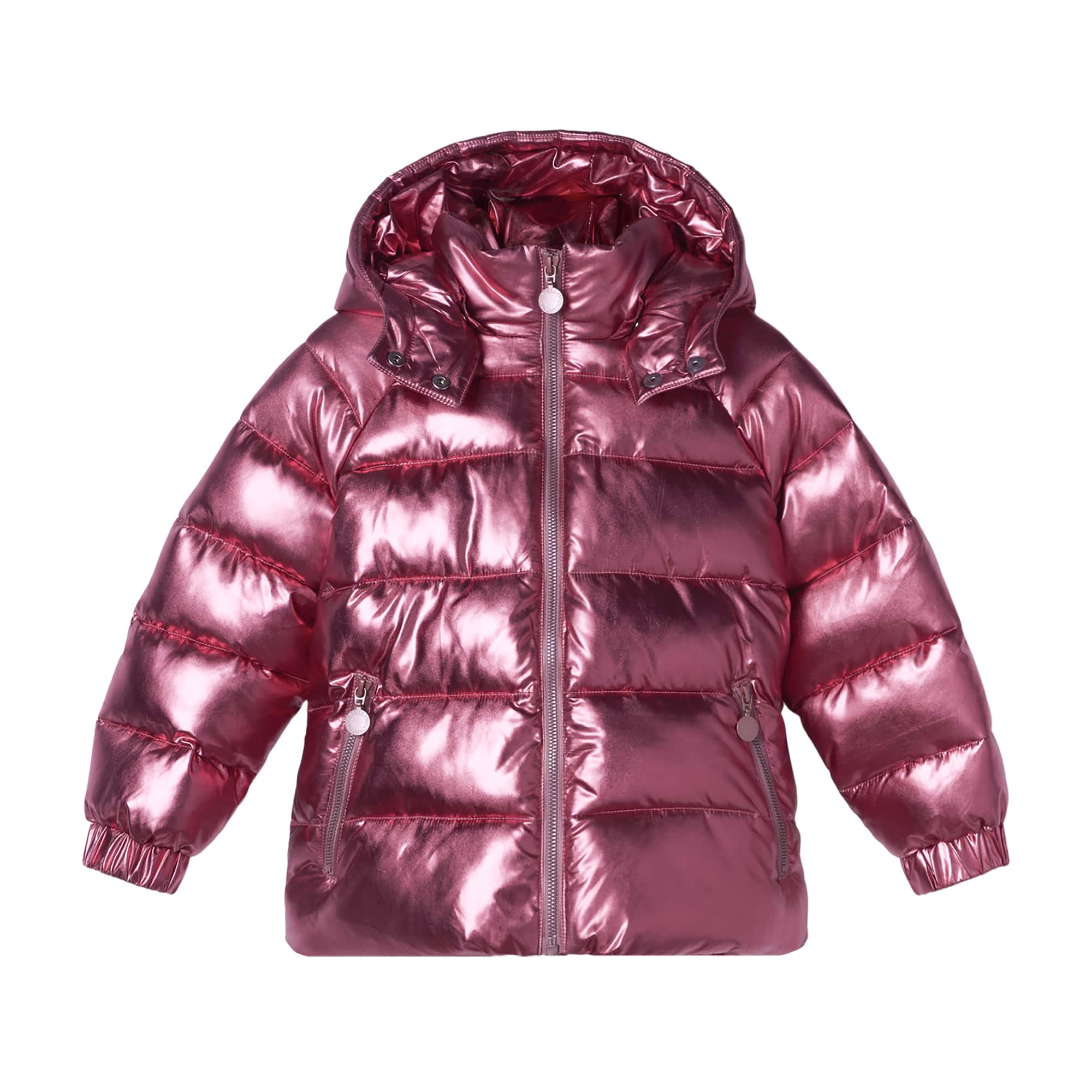 Girls Bright Pink Puffy Jacket