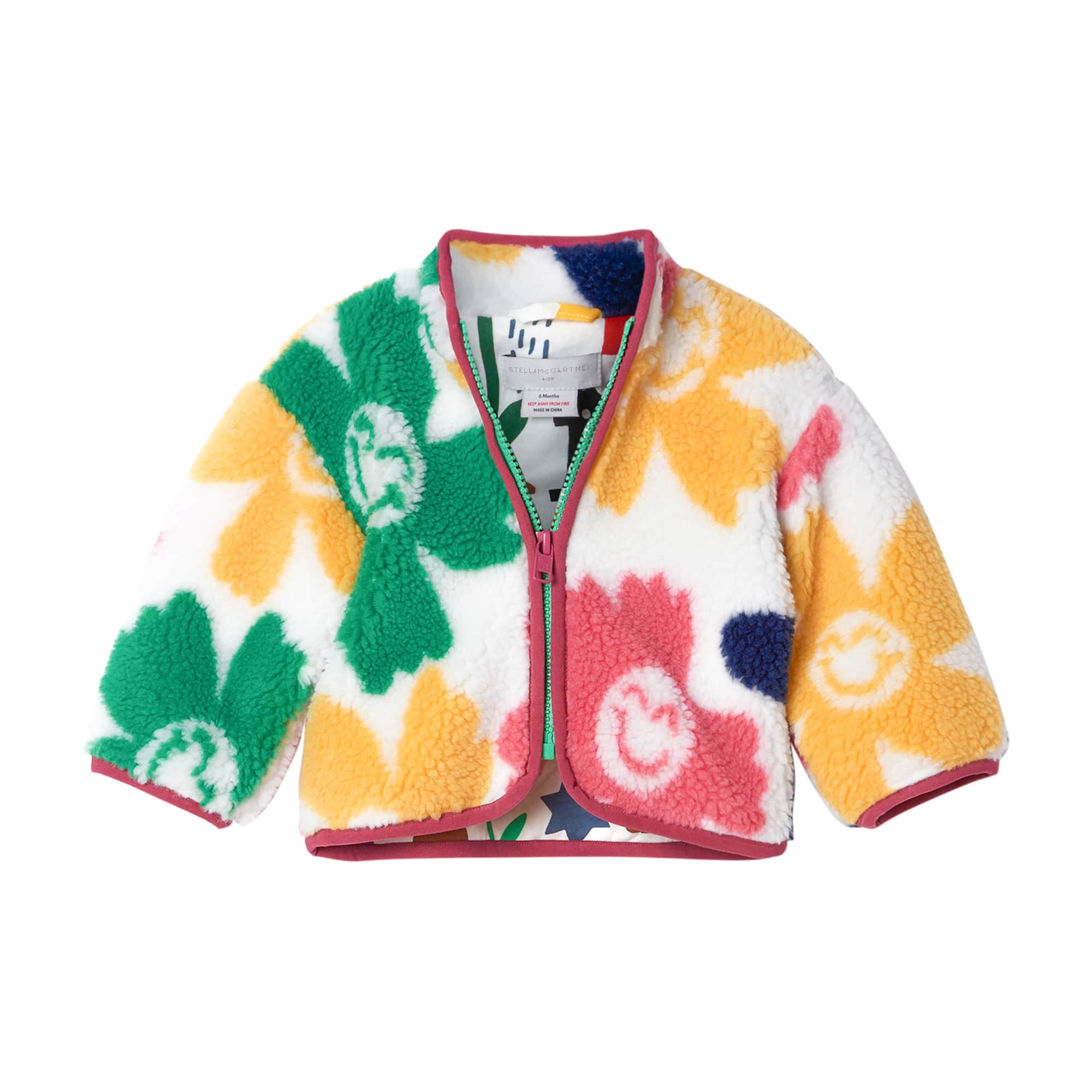 Baby Girls Multicolor Smiley Flower Jacket