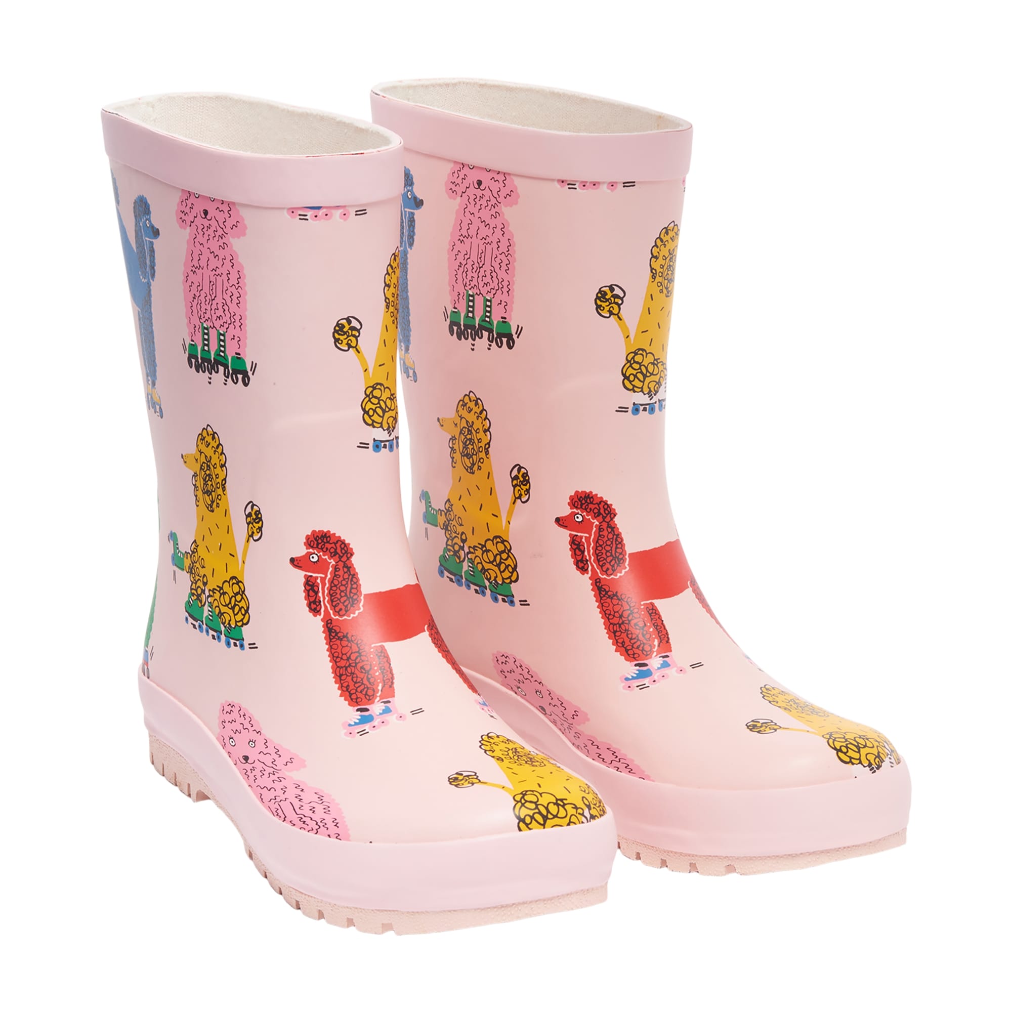 Girls Pink Printing Rain Shoes