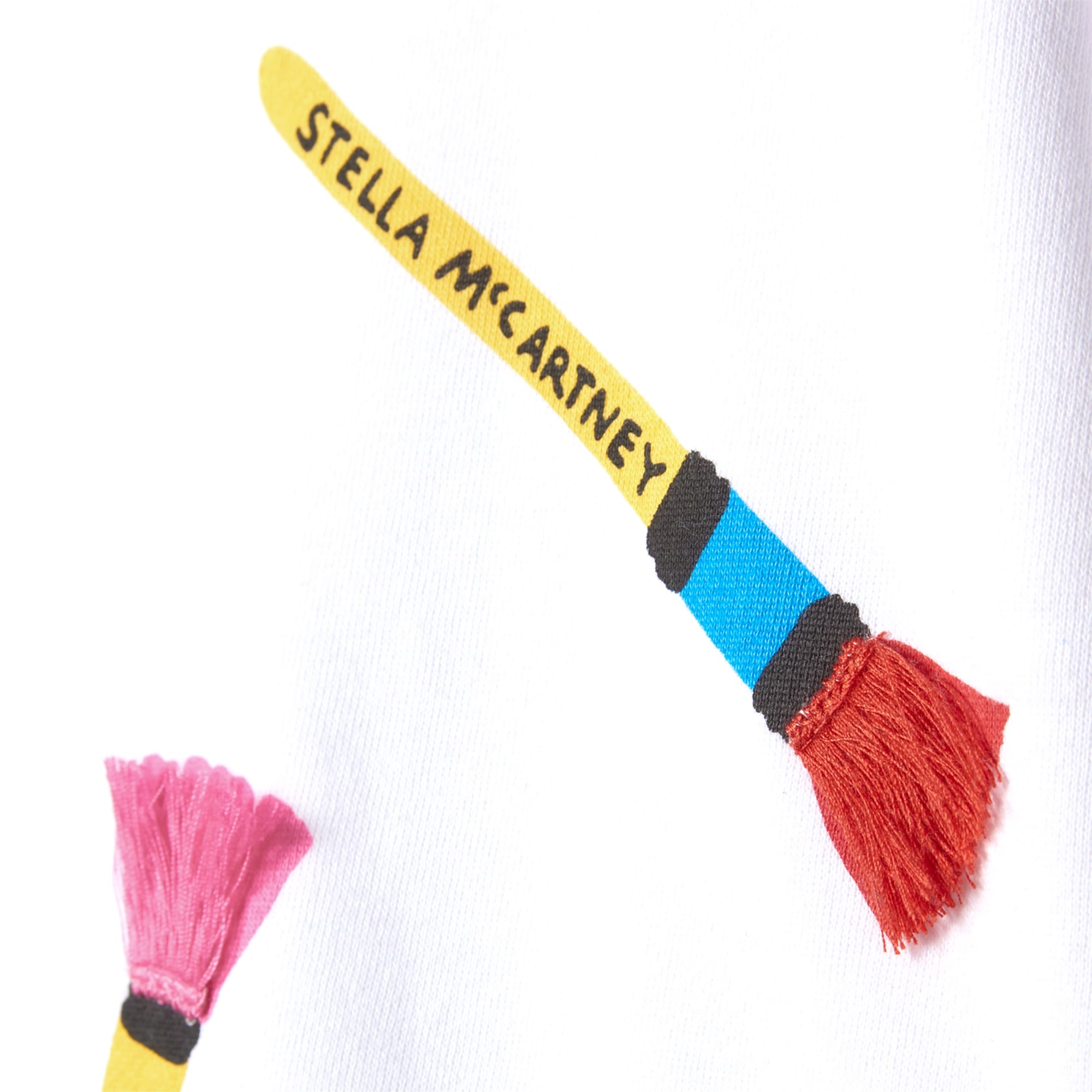 Girls White Pencil Brush Sweatshirt