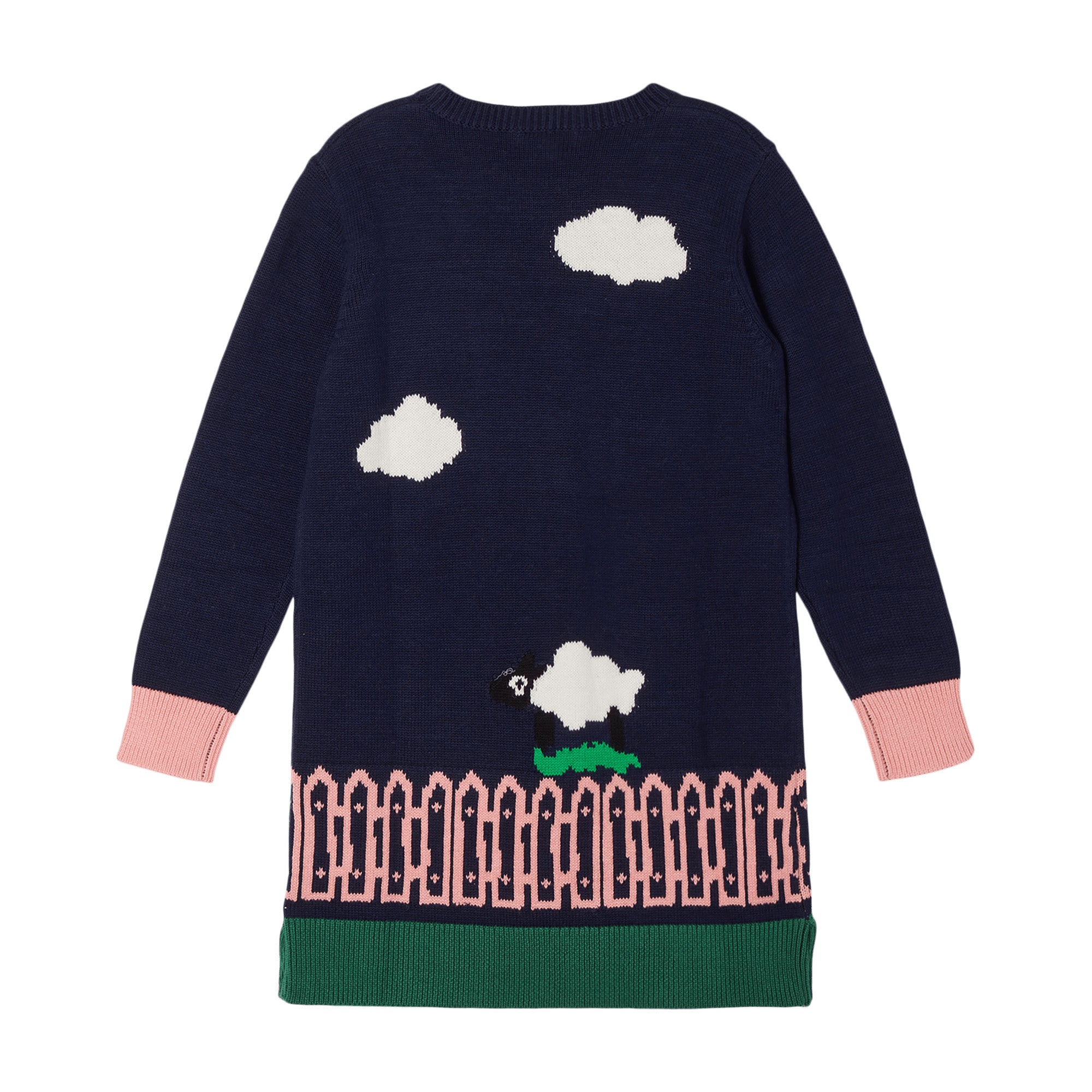Girls Dark Navy Knit Dress