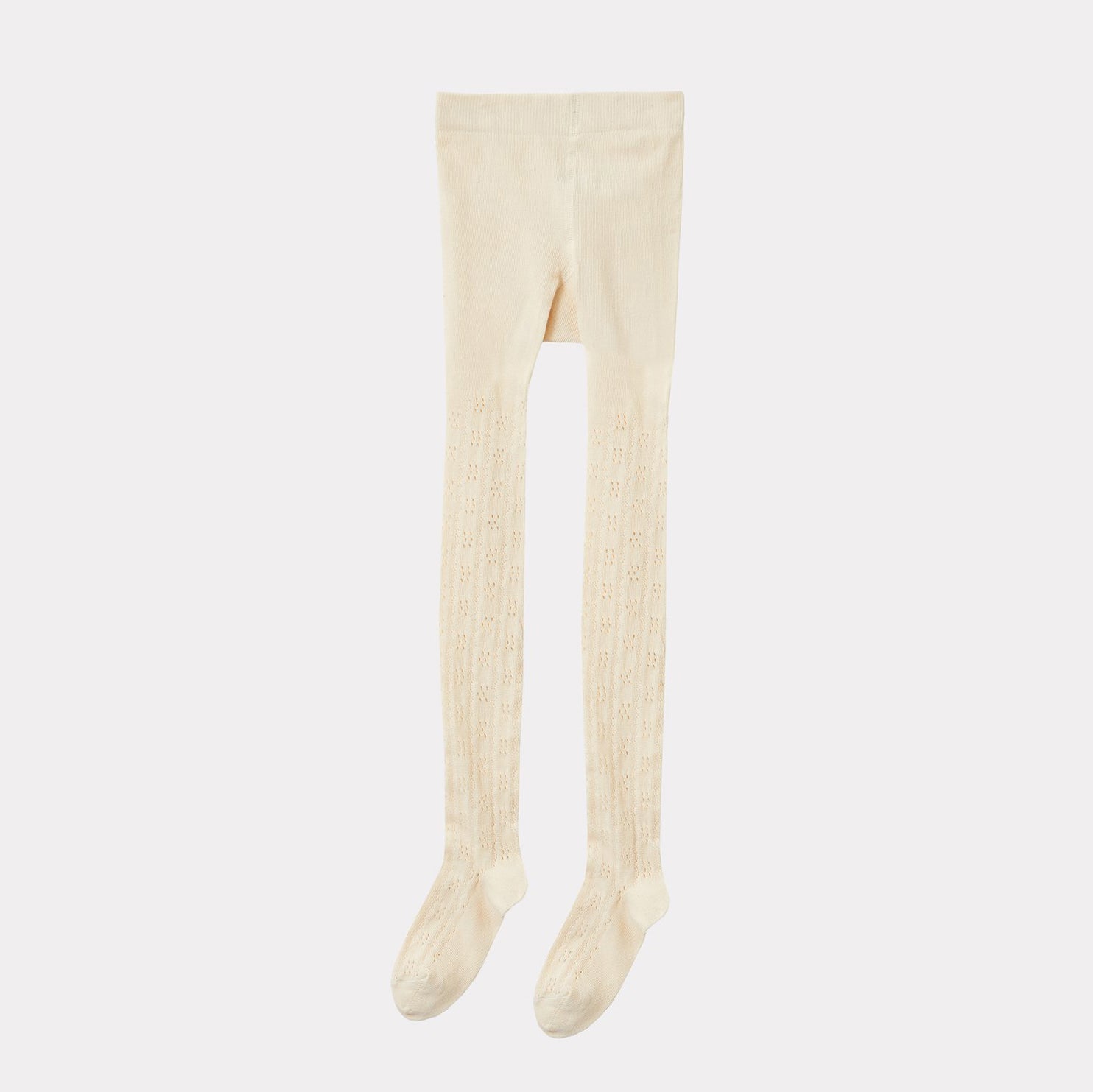 Girls Ivory Cotton Tights