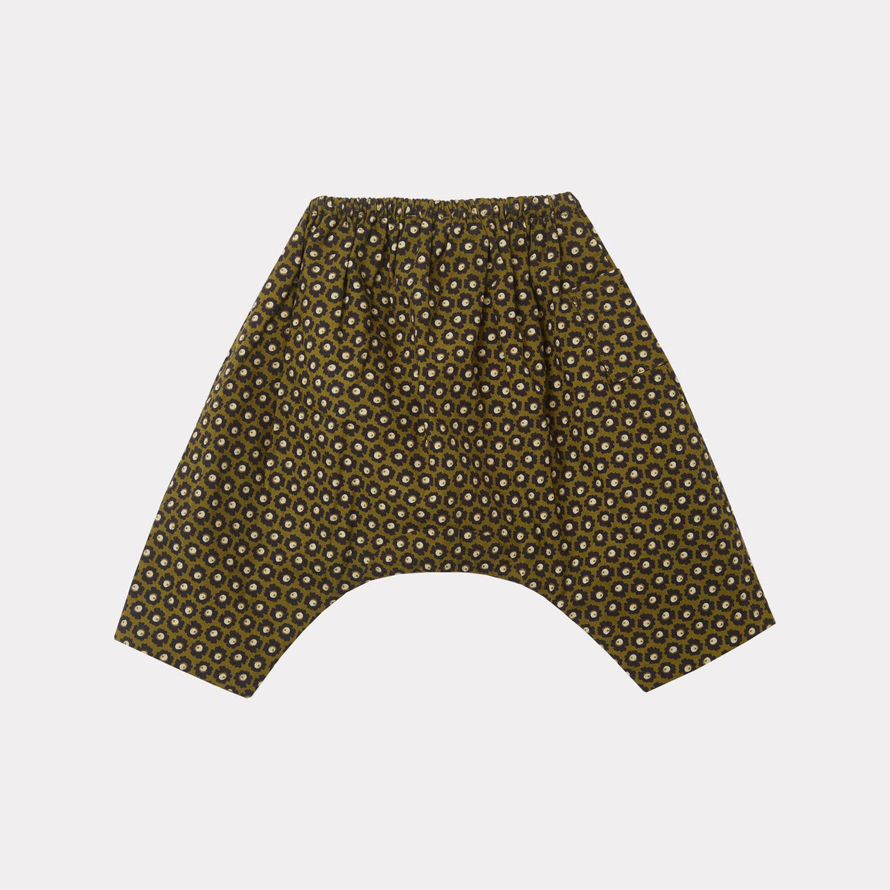 Girls Green Flower Printed Trousers