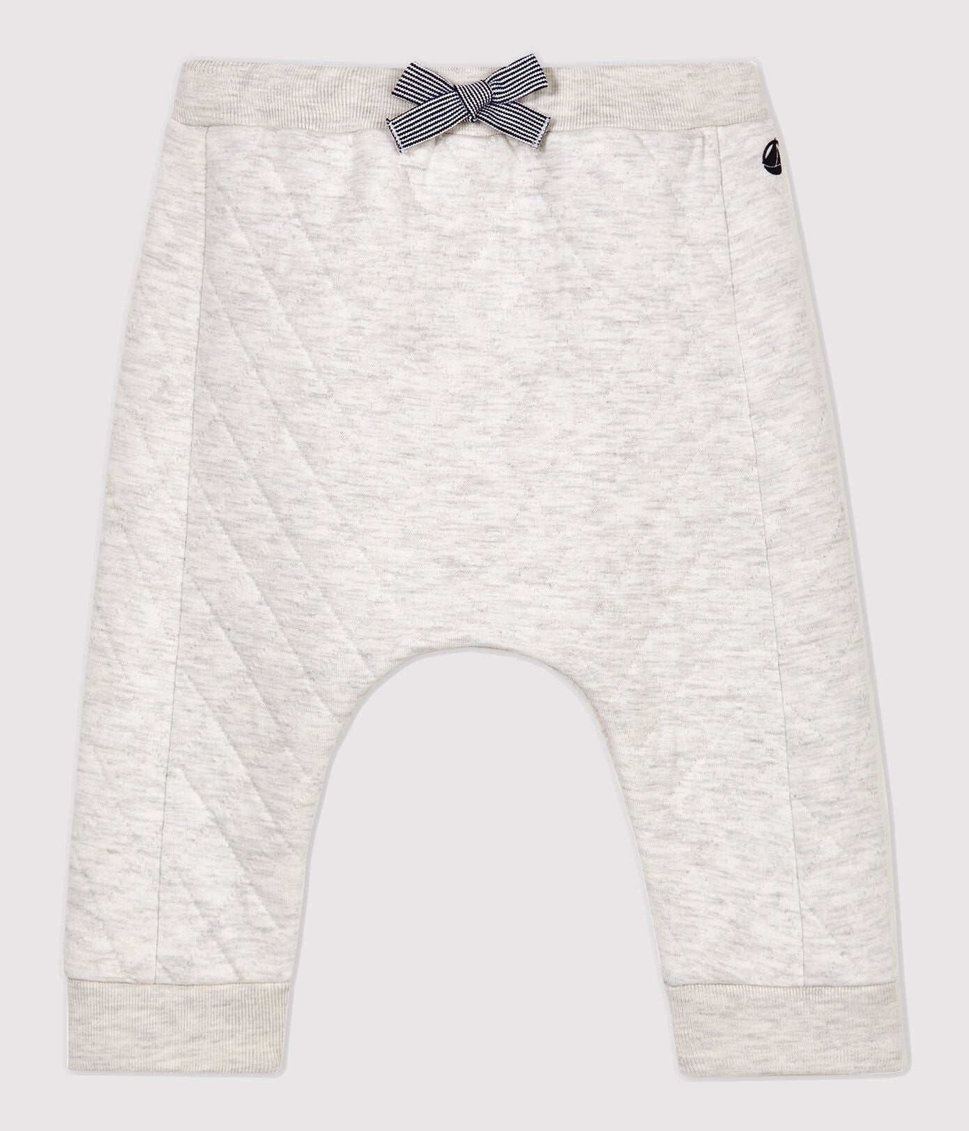 Baby Boys Light Grey Cotton Trousers