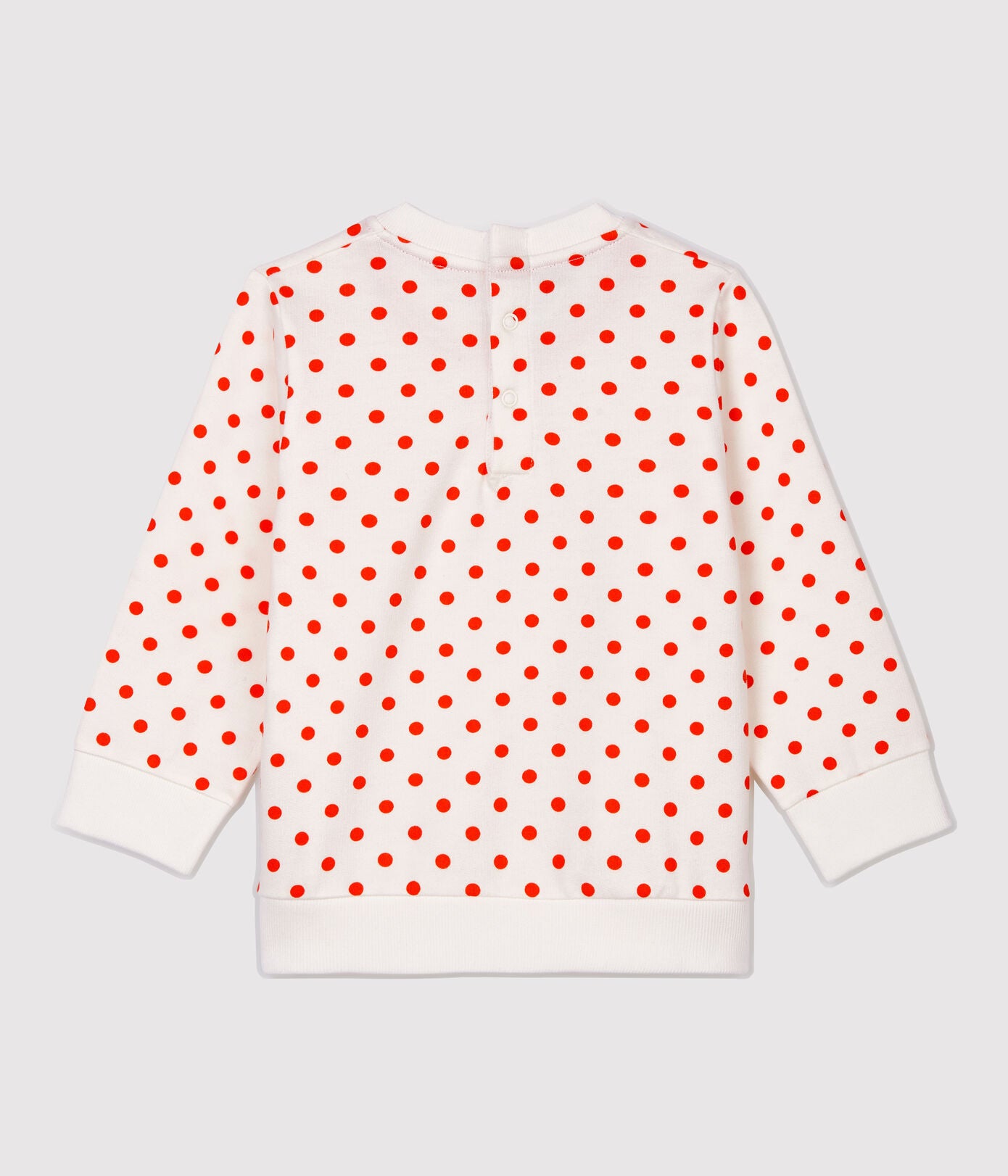 Baby Girls White Hearts Cotton Sweatshirt