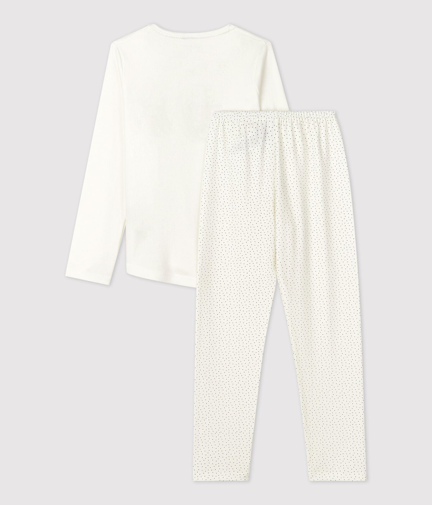 Girls White Printed Nightwear Set