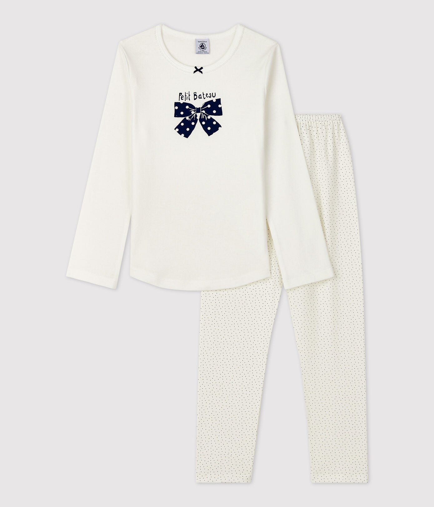 Girls White Printed Nightwear Set