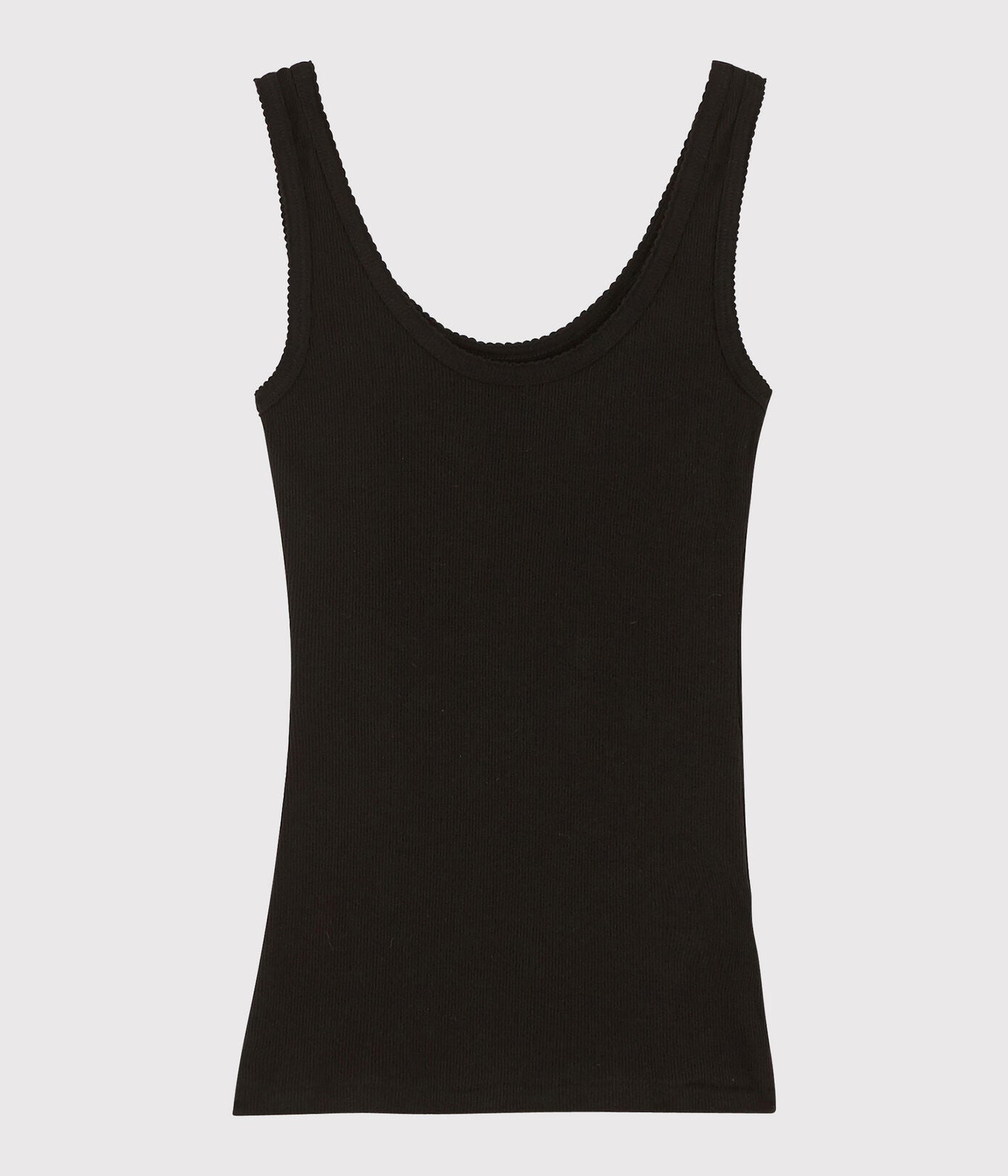 Girls Black Cotton Vest