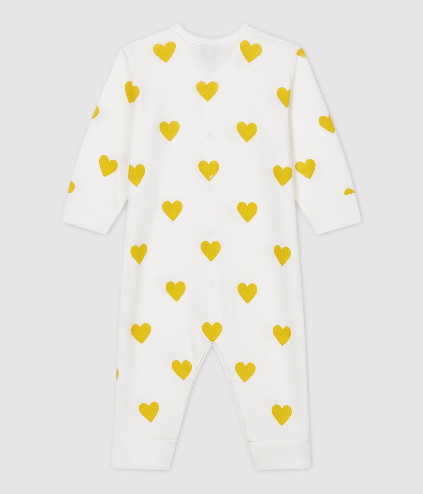 Baby Girls Yellow Heart Cotton Babysuit
