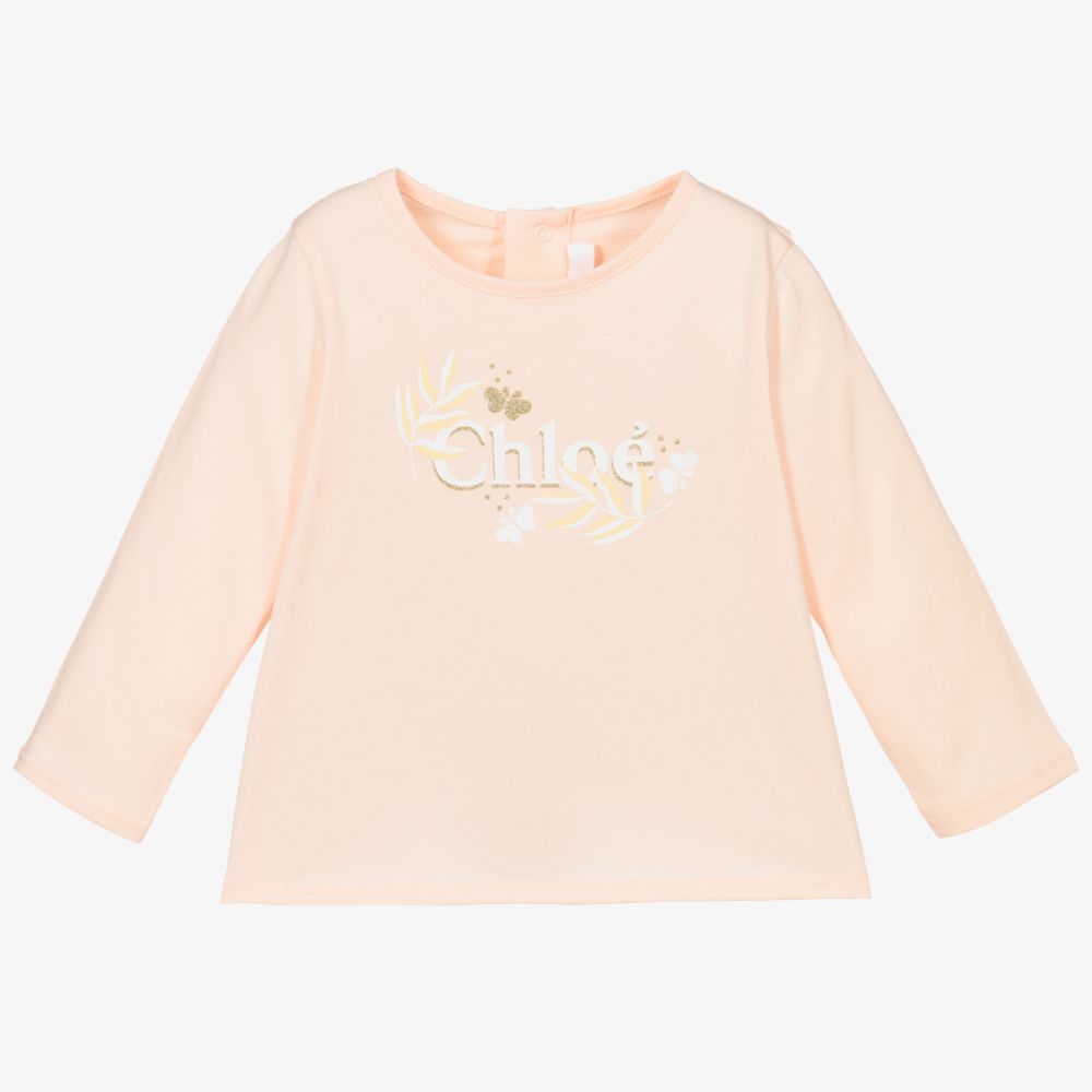 Baby Pale Pink Logo Cotton Top