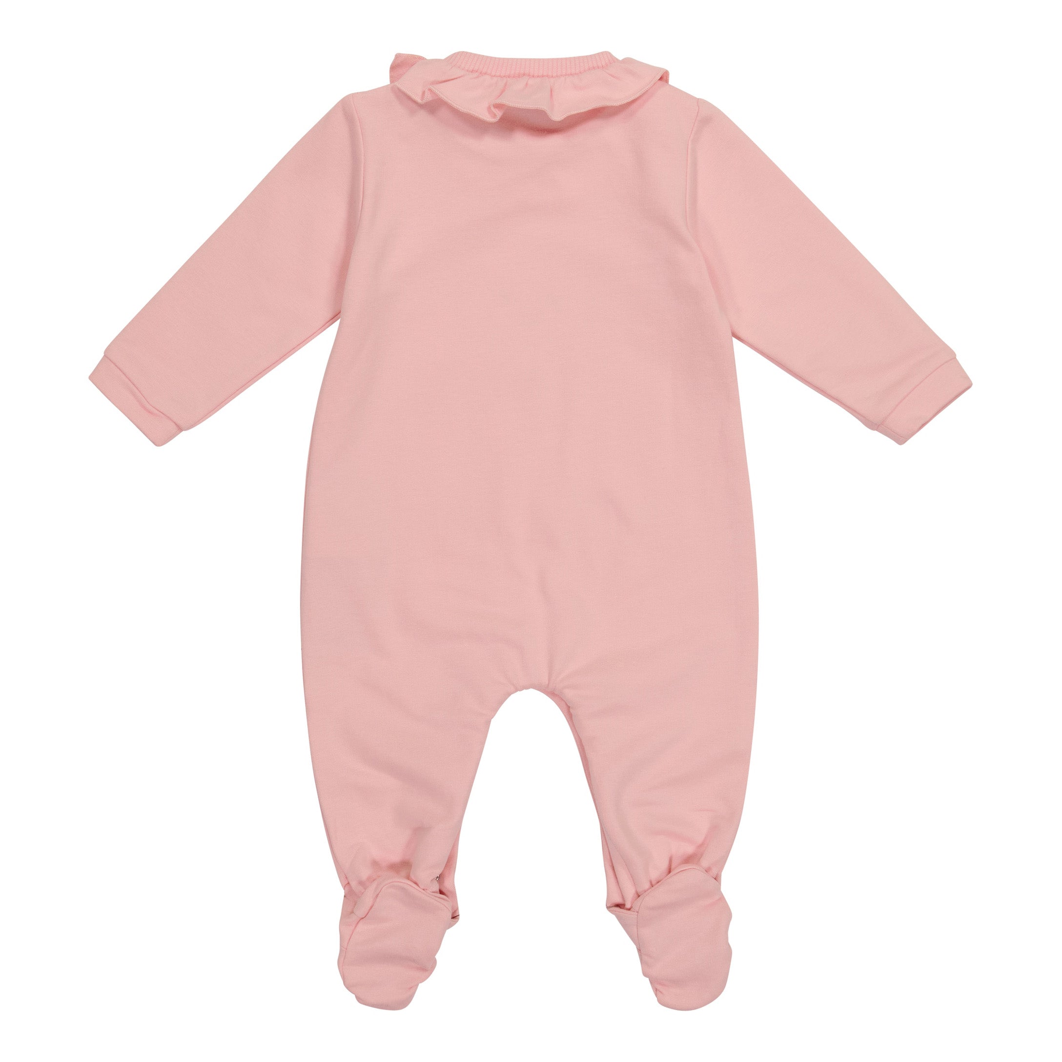 Baby Girls Pink Logo Cotton Babysuit