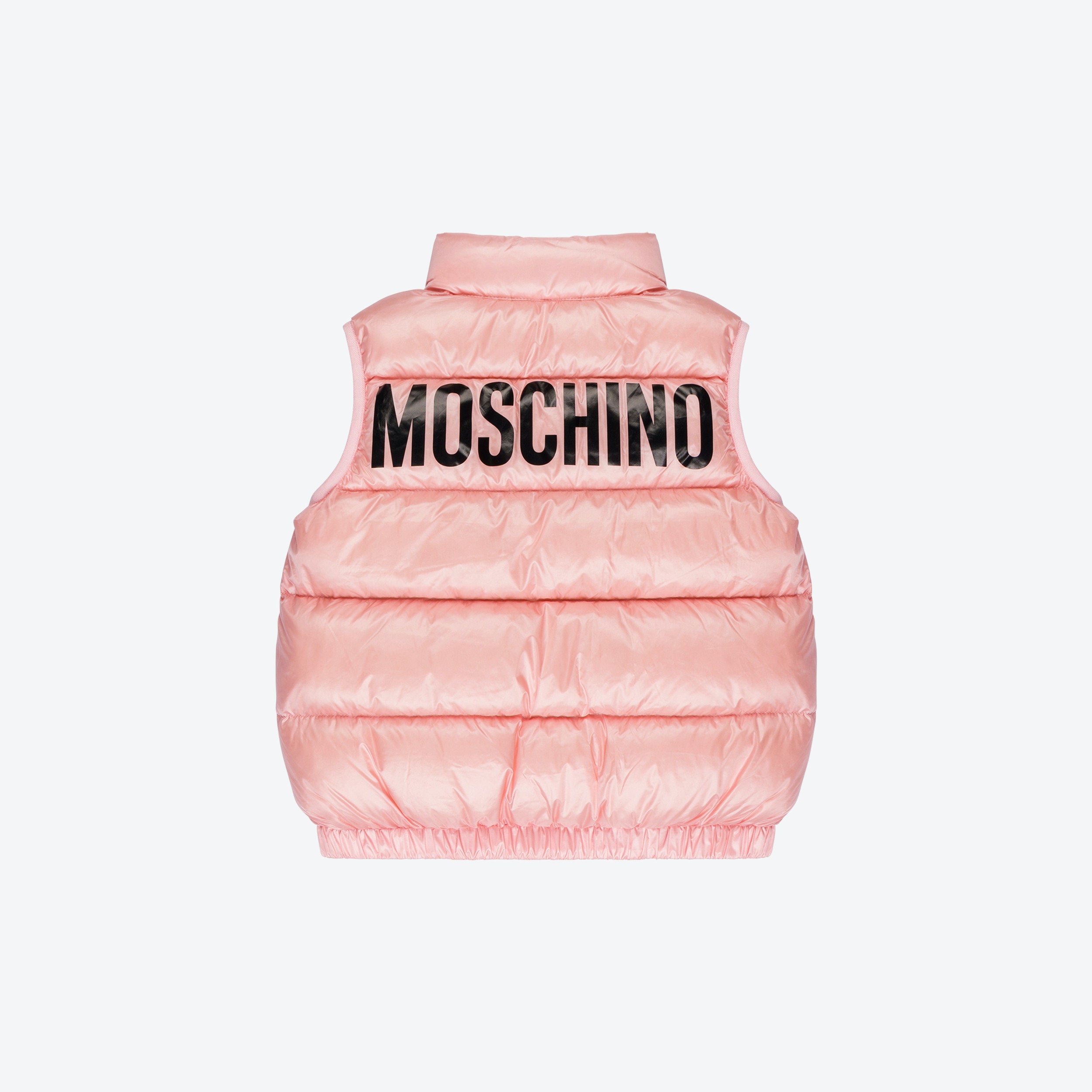 Girls Pink Logo Padded Down Gilet