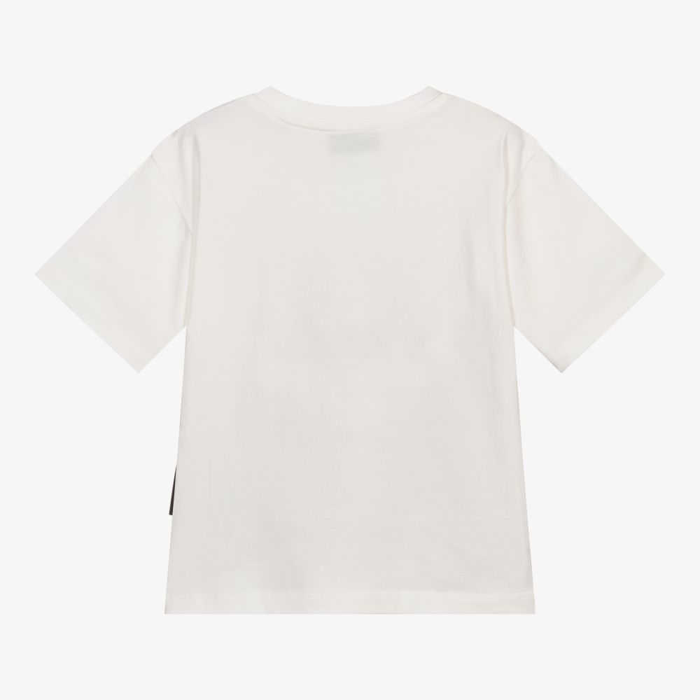 Boys & Girls White Bear Cotton T-Shirt