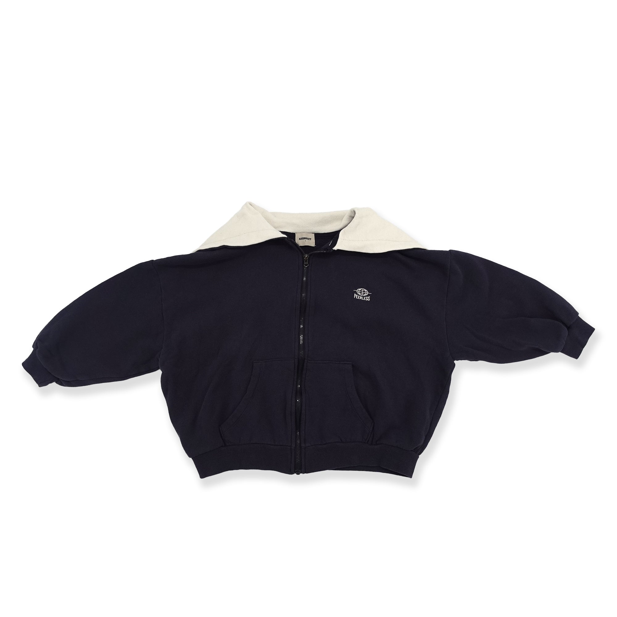 Boys & Girls Navy Hooded Zip-Up Top