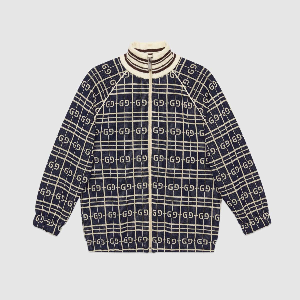 Boys & Girls Blue GG Zipper Coat