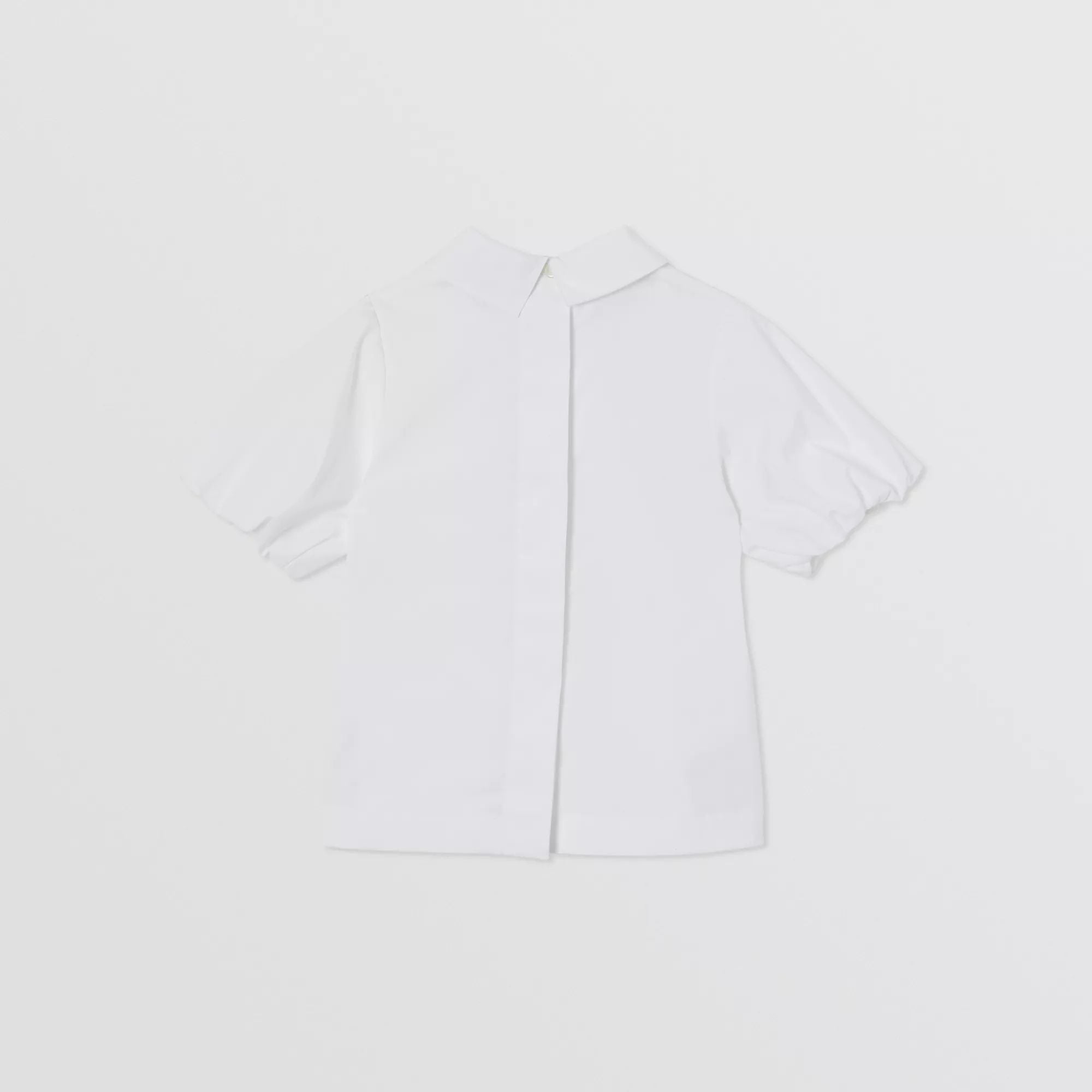 Girls White Cotton Shirt