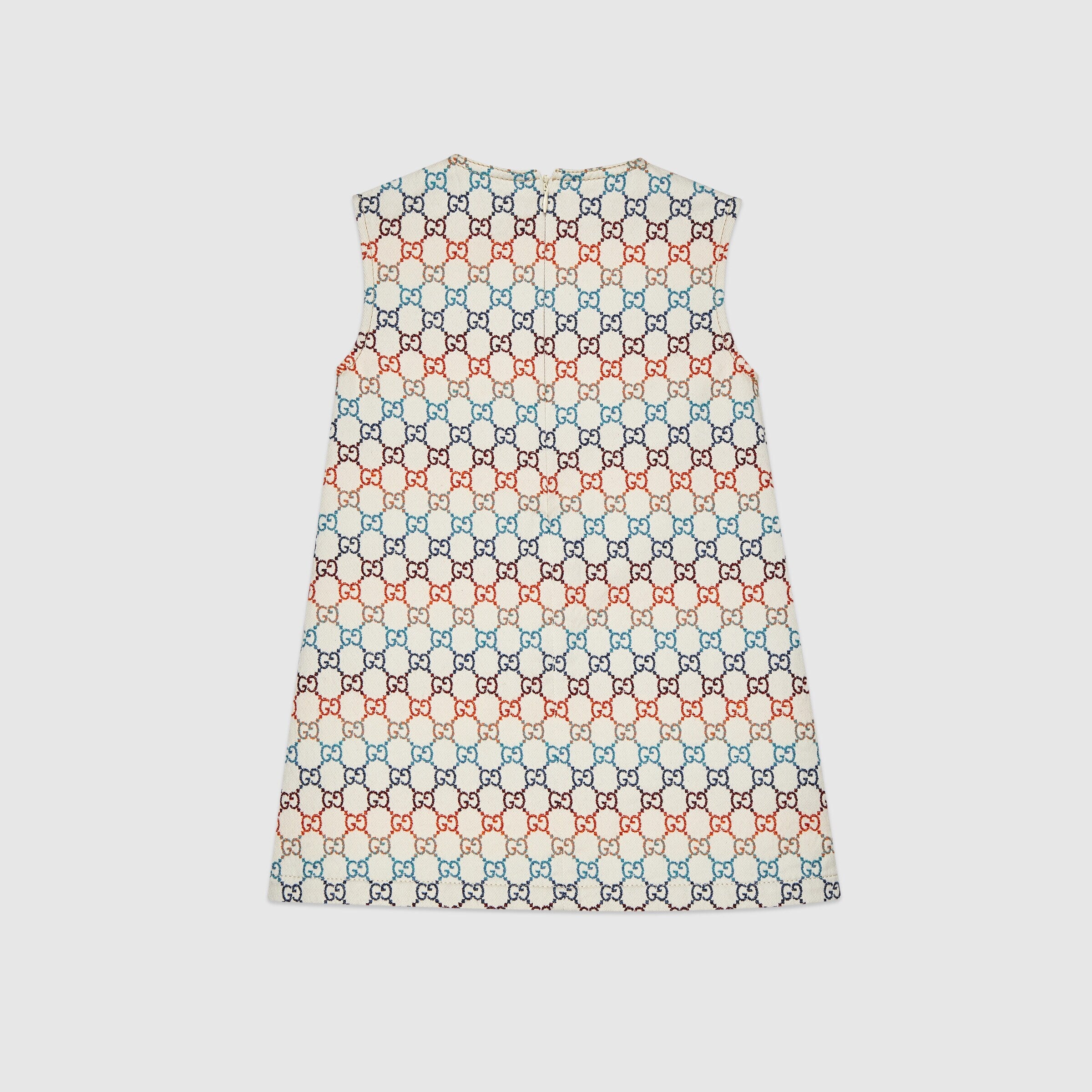 Girls White GG Logo Dress