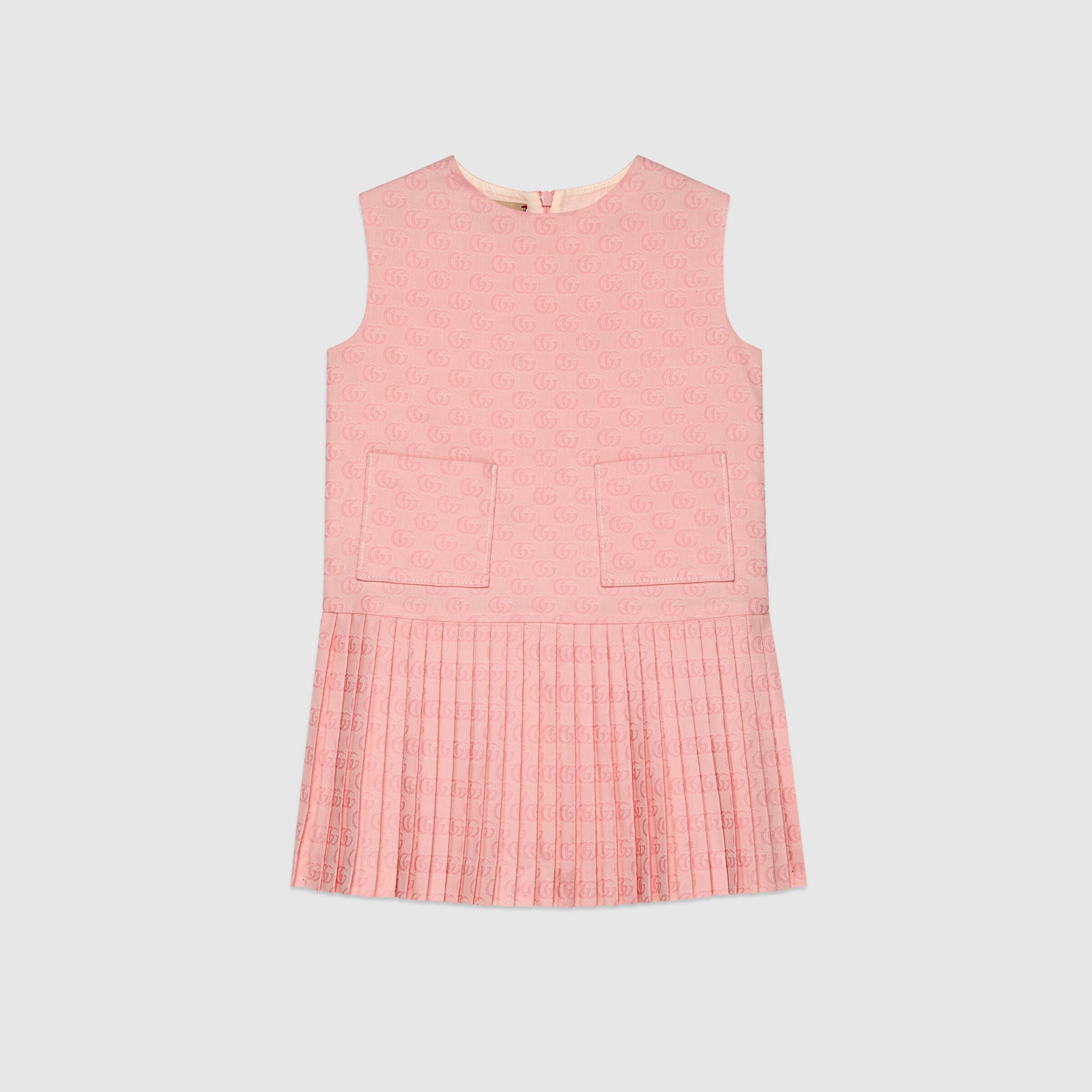 Girls Pink Logo Cotton Dress