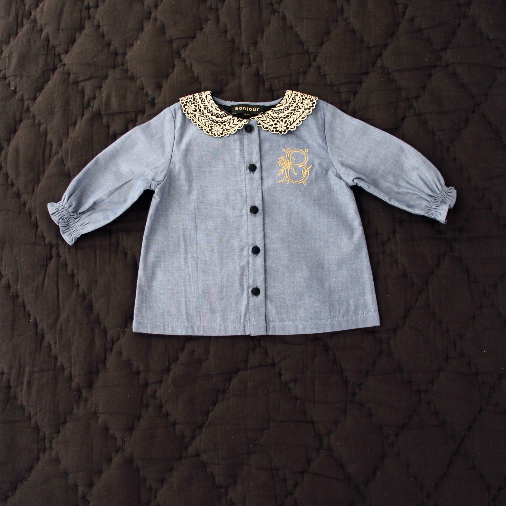 Baby Girls Blue Cotton Shirt