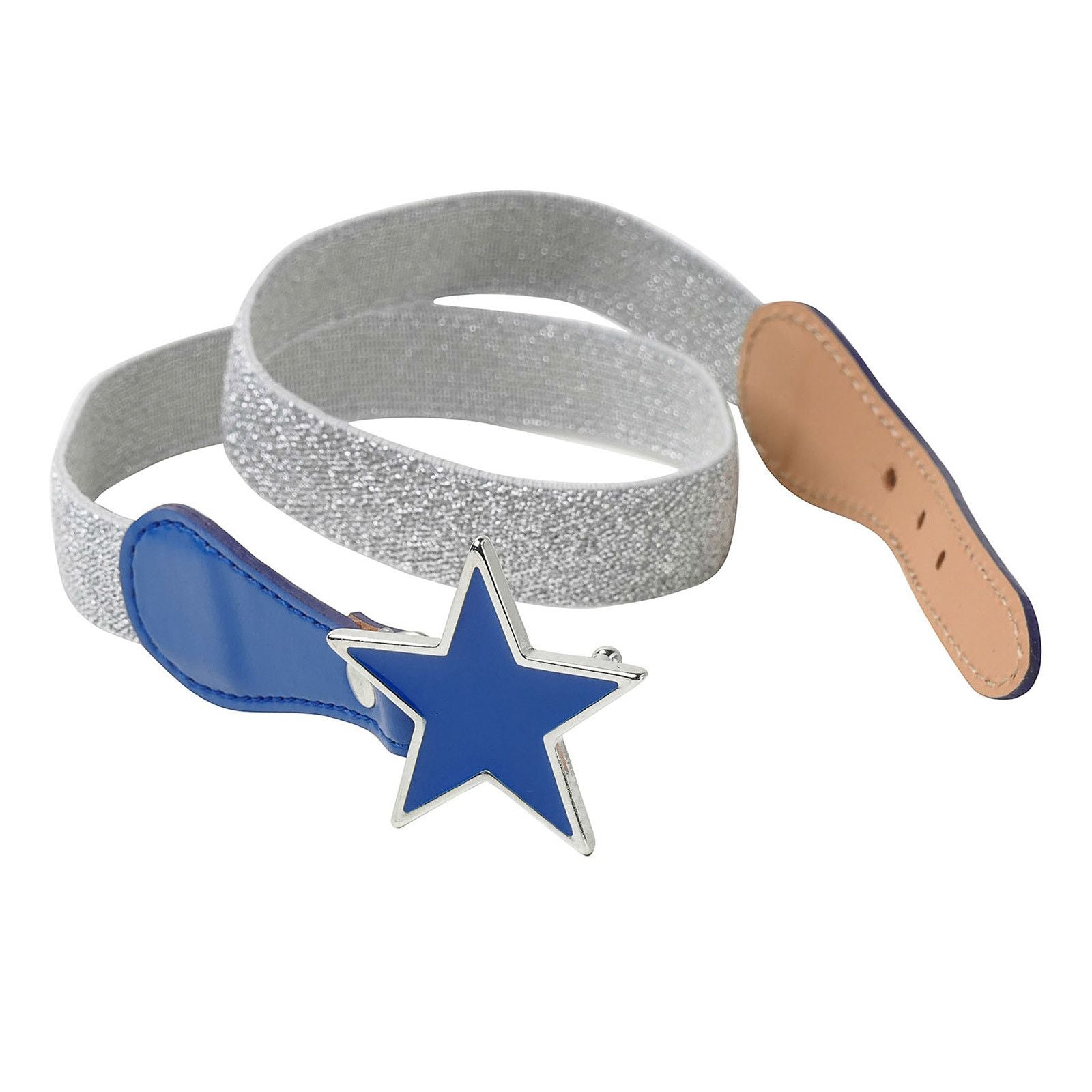 Girls Lurex Silver Belt With Star Trims - CÉMAROSE | Children's Fashion Store - 1