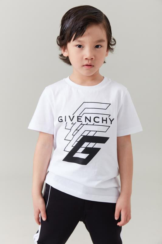 Boys White Logo Cotton T-Shirt
