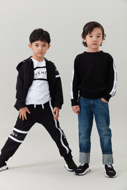Boys Black Logo Sweatpants