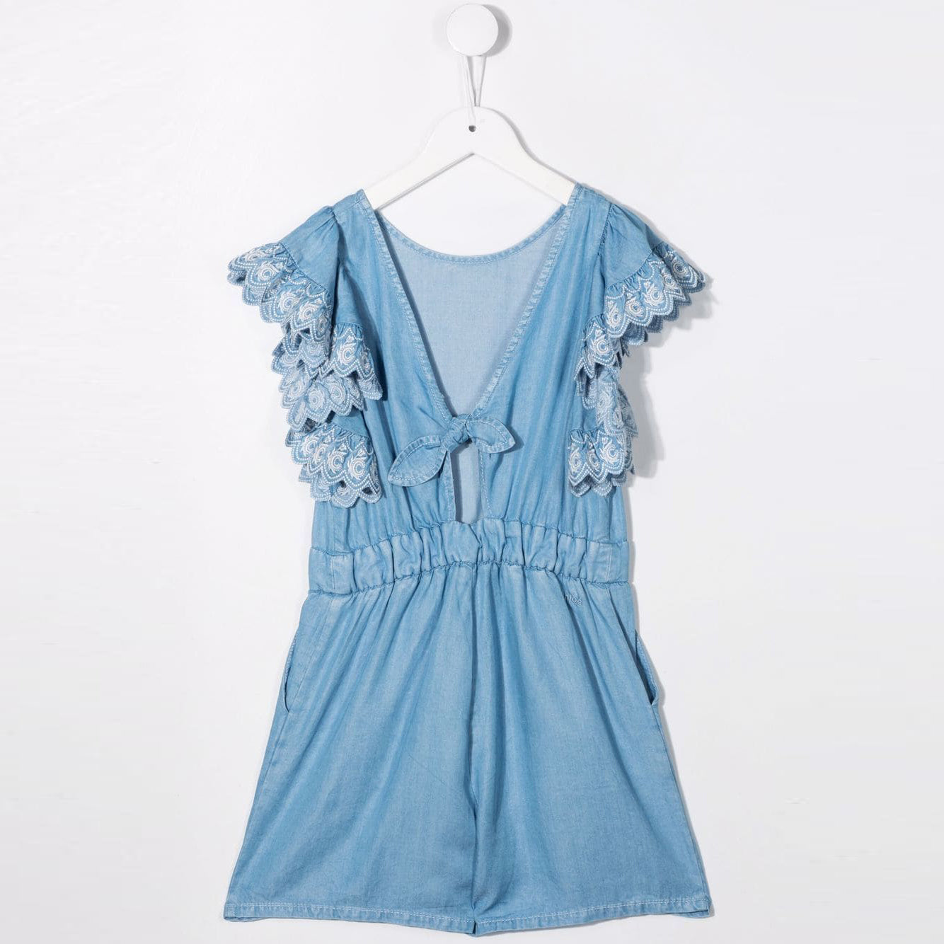 Girls Blue Denim Jumpsuit