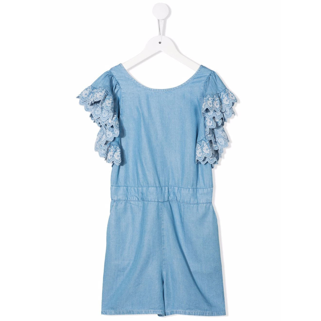 Girls Blue Denim Jumpsuit