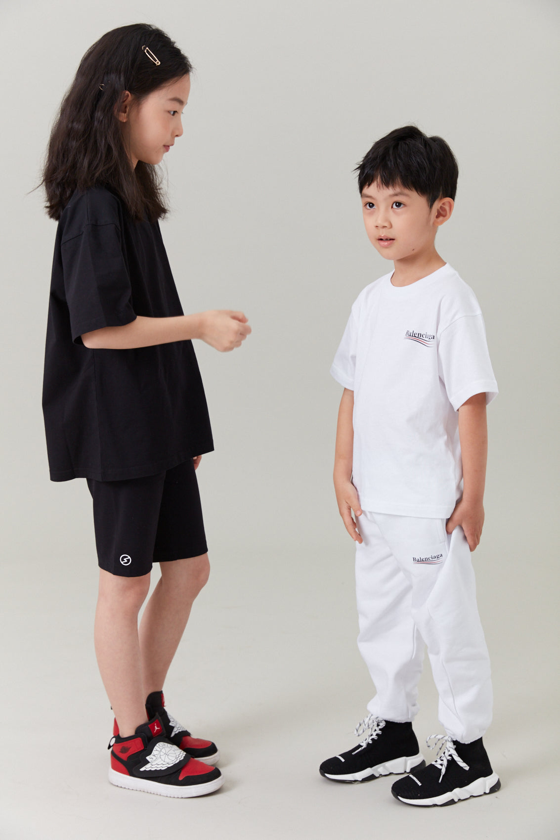Boys & Girls White Logo Cotton T-Shirt