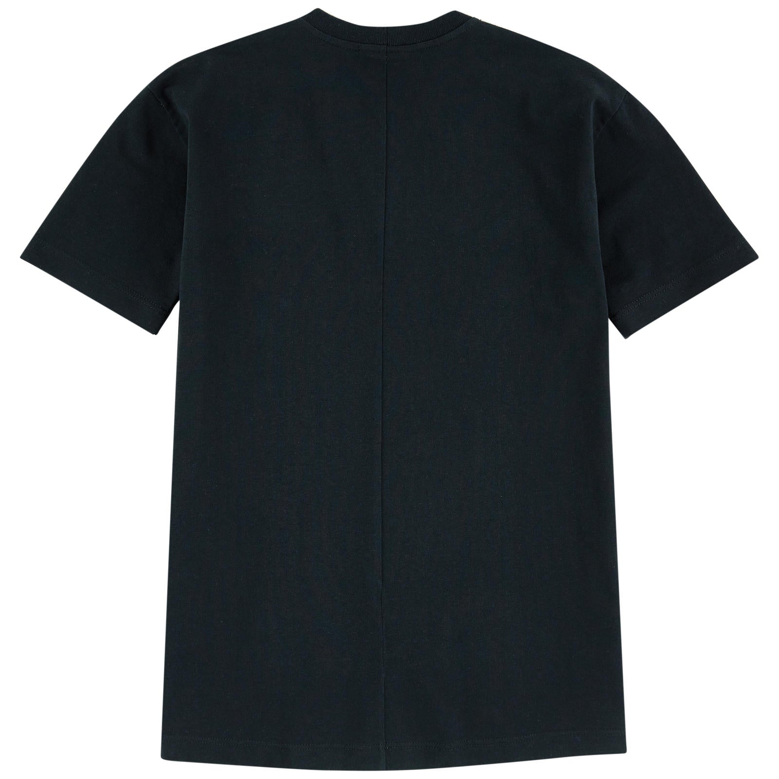 Boys & Girls Black Cotton T-shirt