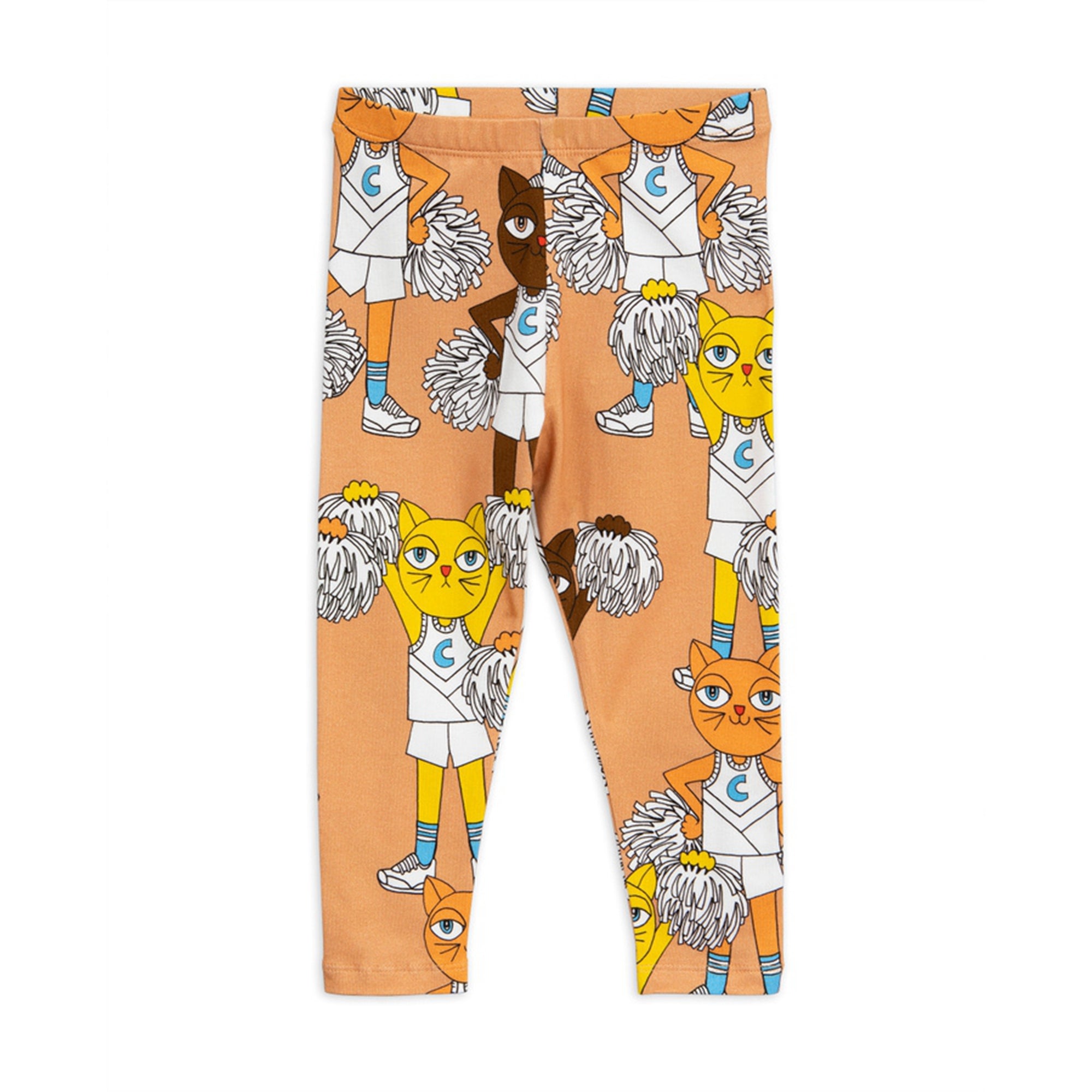 Girls Beige Organc Cotton Leggings