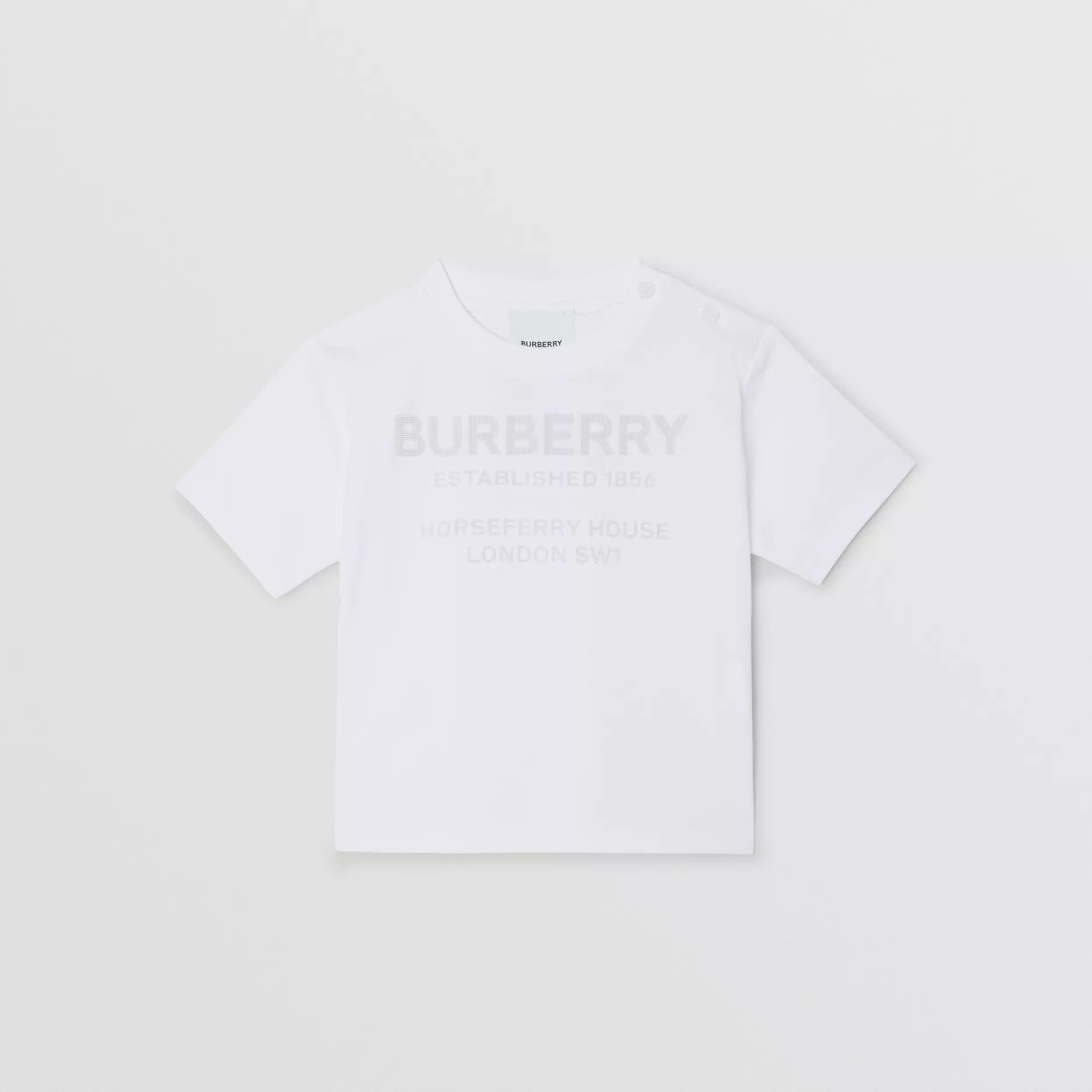 Baby Boy & Girls White Cotton T-Shirts