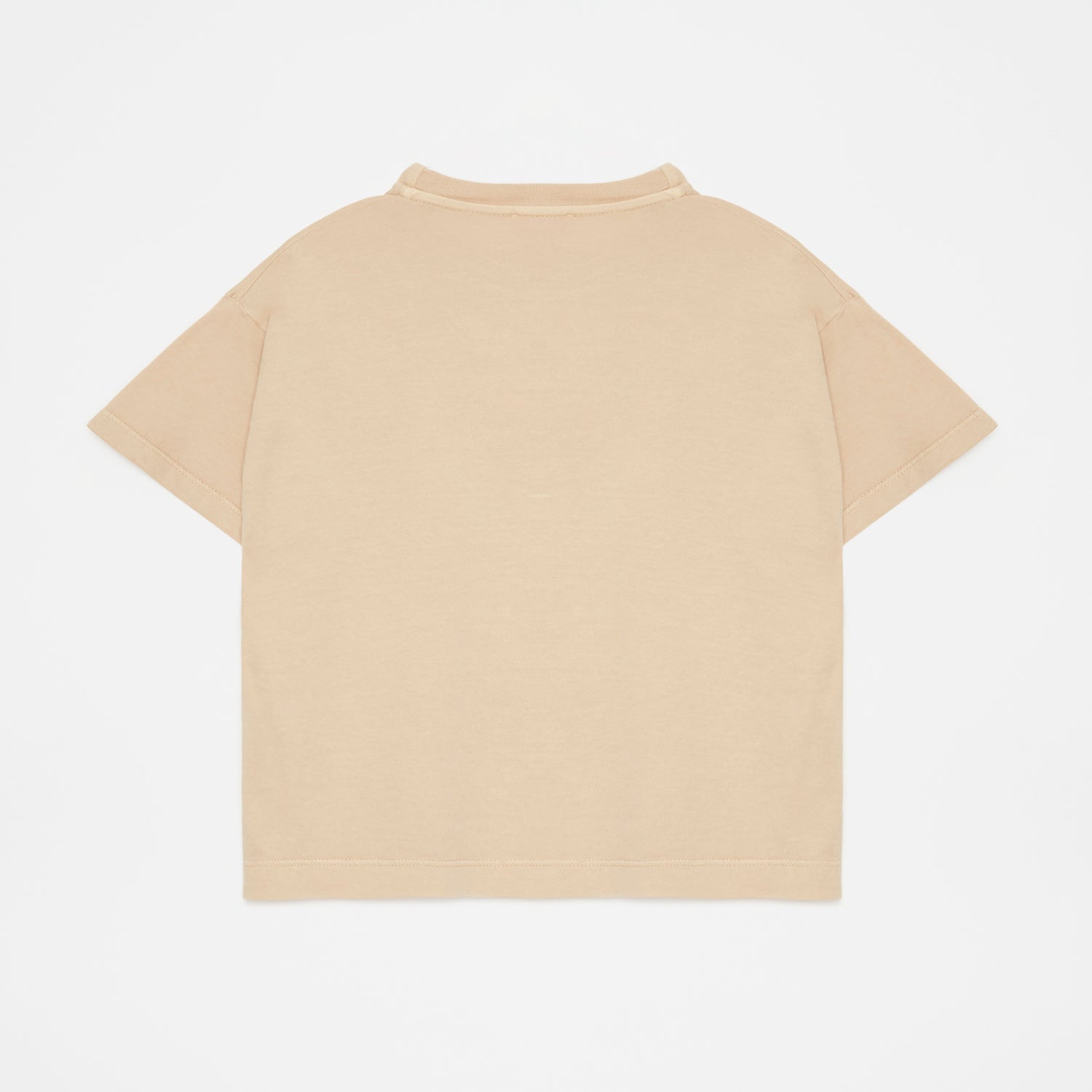 Boys & Girls Beige Printed Cotton T-Shirt