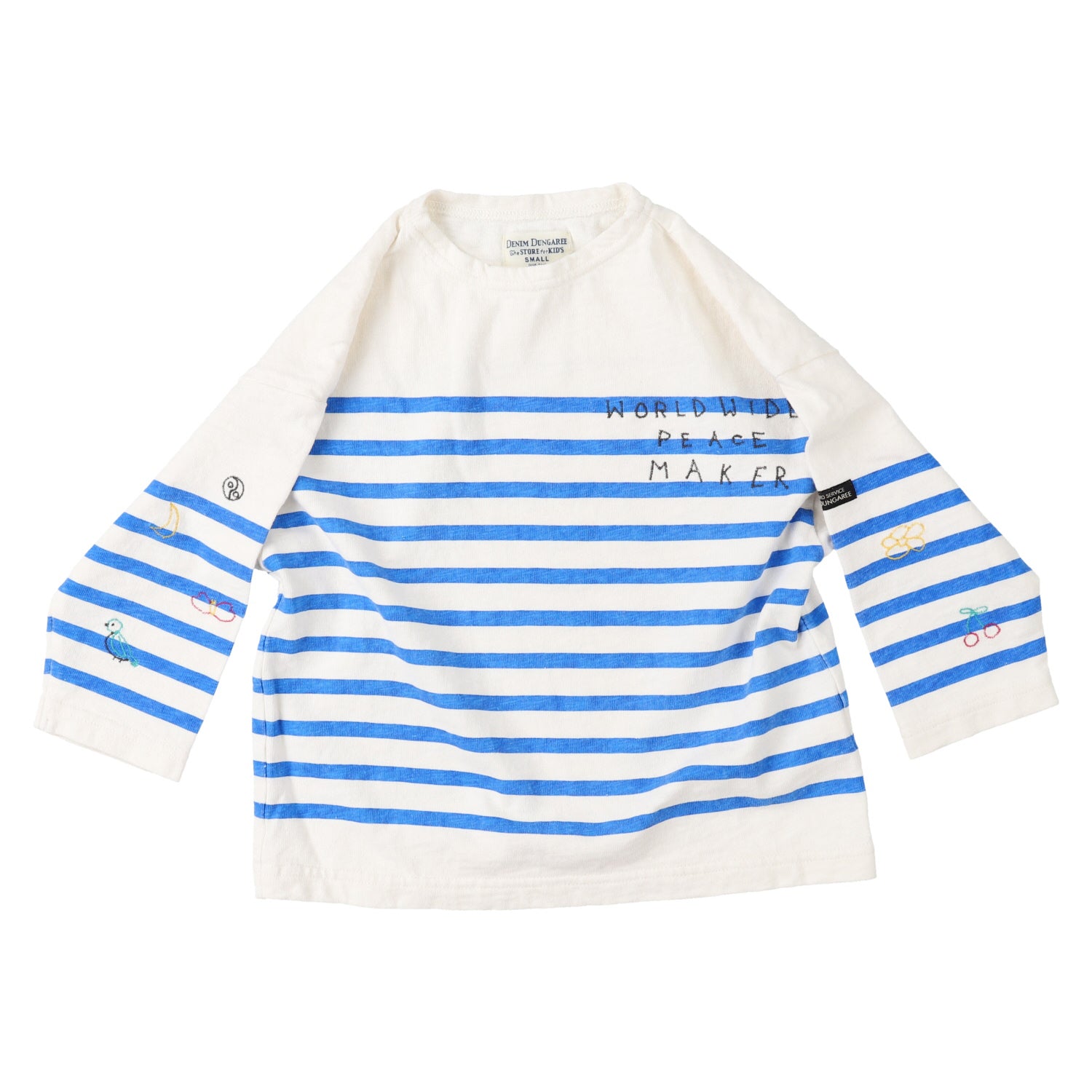 Boys & Girls Blue Stripes Cotton T-Shirt