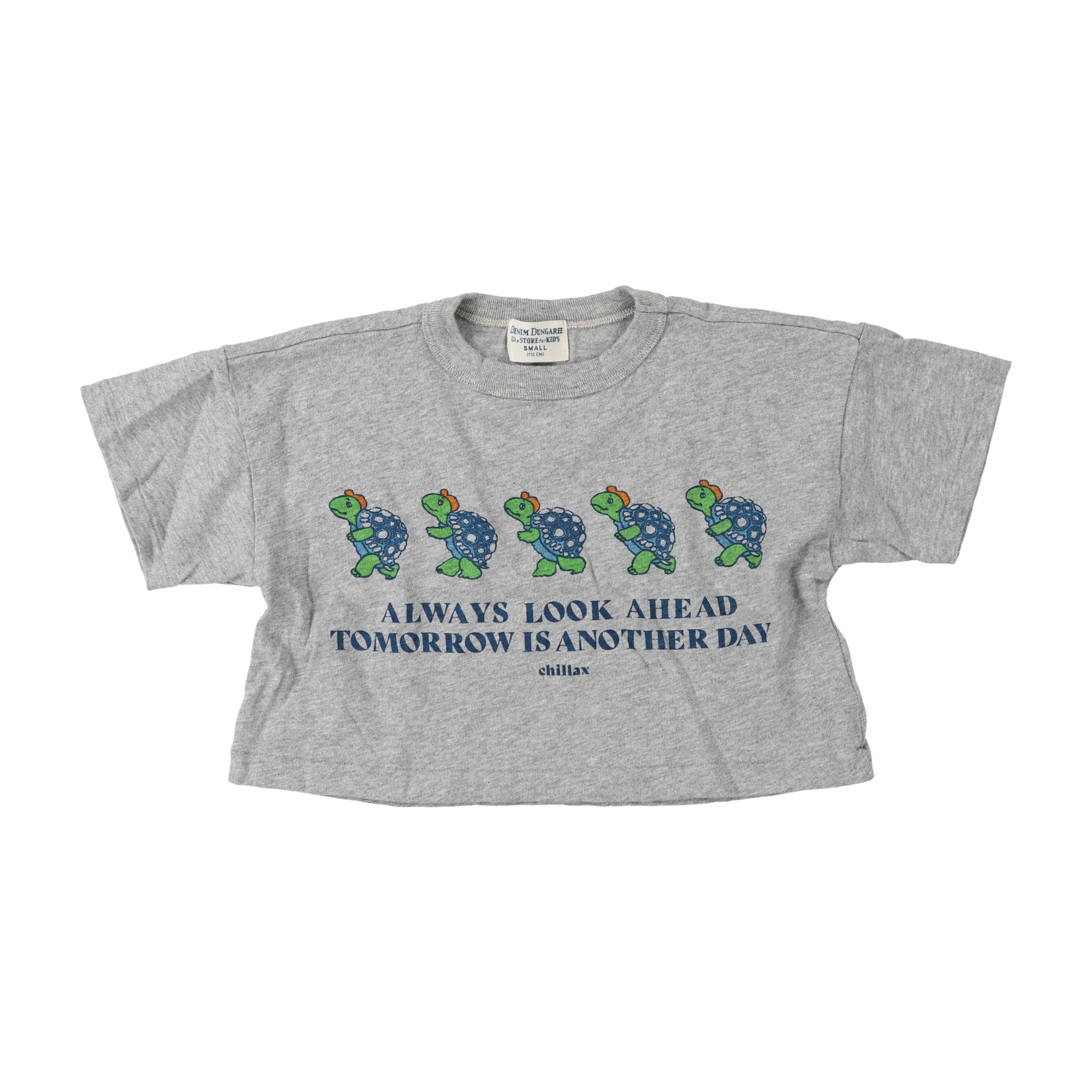 Girls Grey Printed Cotton T-Shirt