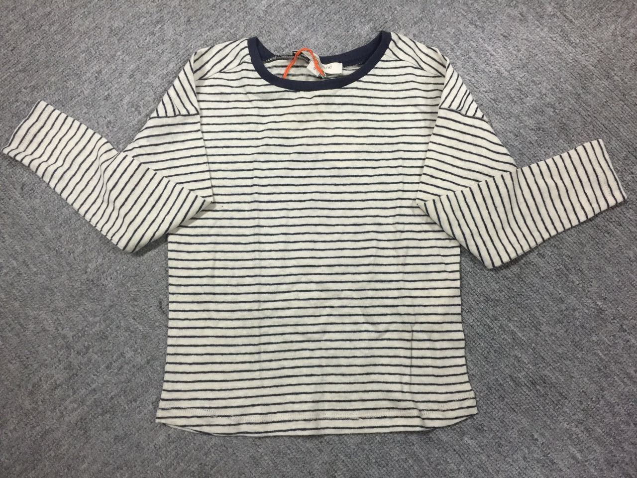 Boys&Girls Milk White&Navy Blue Striped Top - CÉMAROSE | Children's Fashion Store