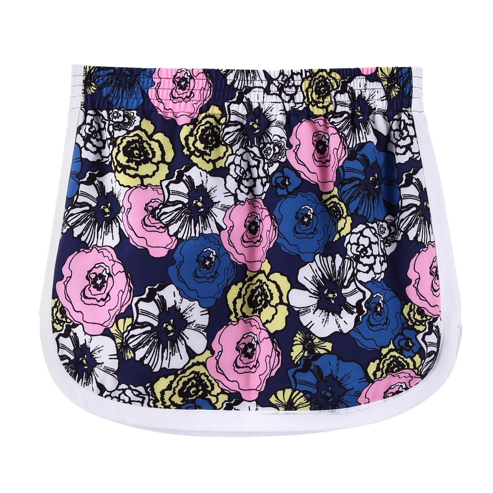 Girls Multicolor Flower Printed Crepe Skirt - CÉMAROSE | Children's Fashion Store - 2