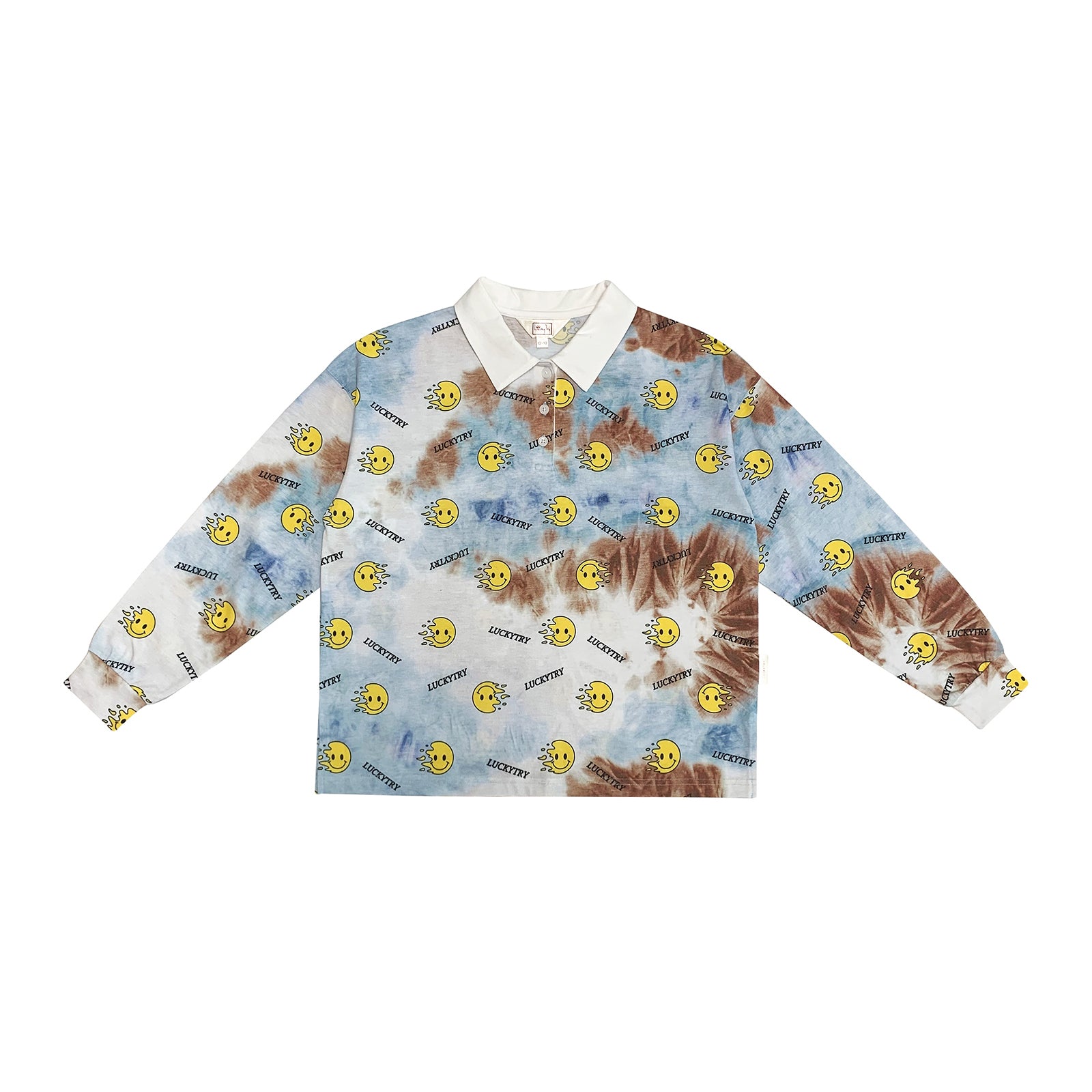 Boys & Girls Blue Smile Tie-Dye T-Shirt