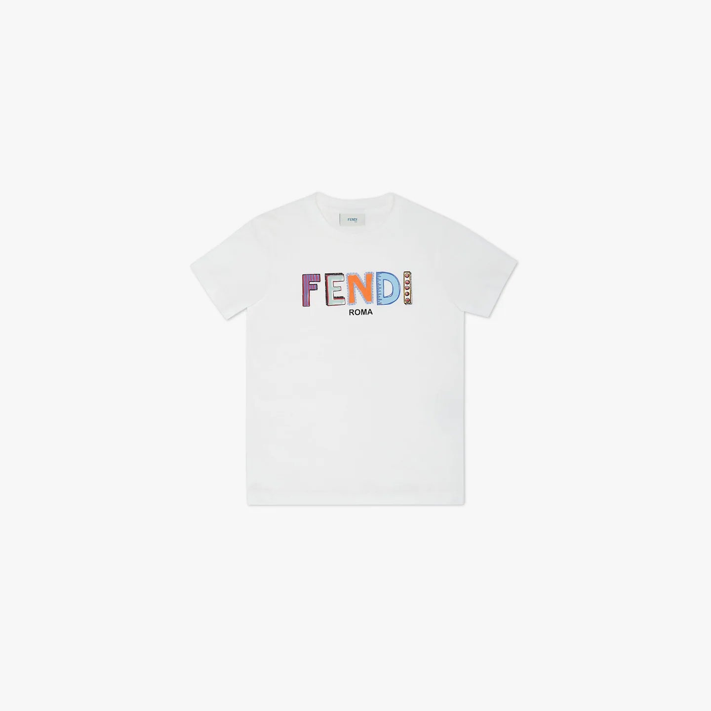 Boys & Girls White Logo Cotton T-Shirt