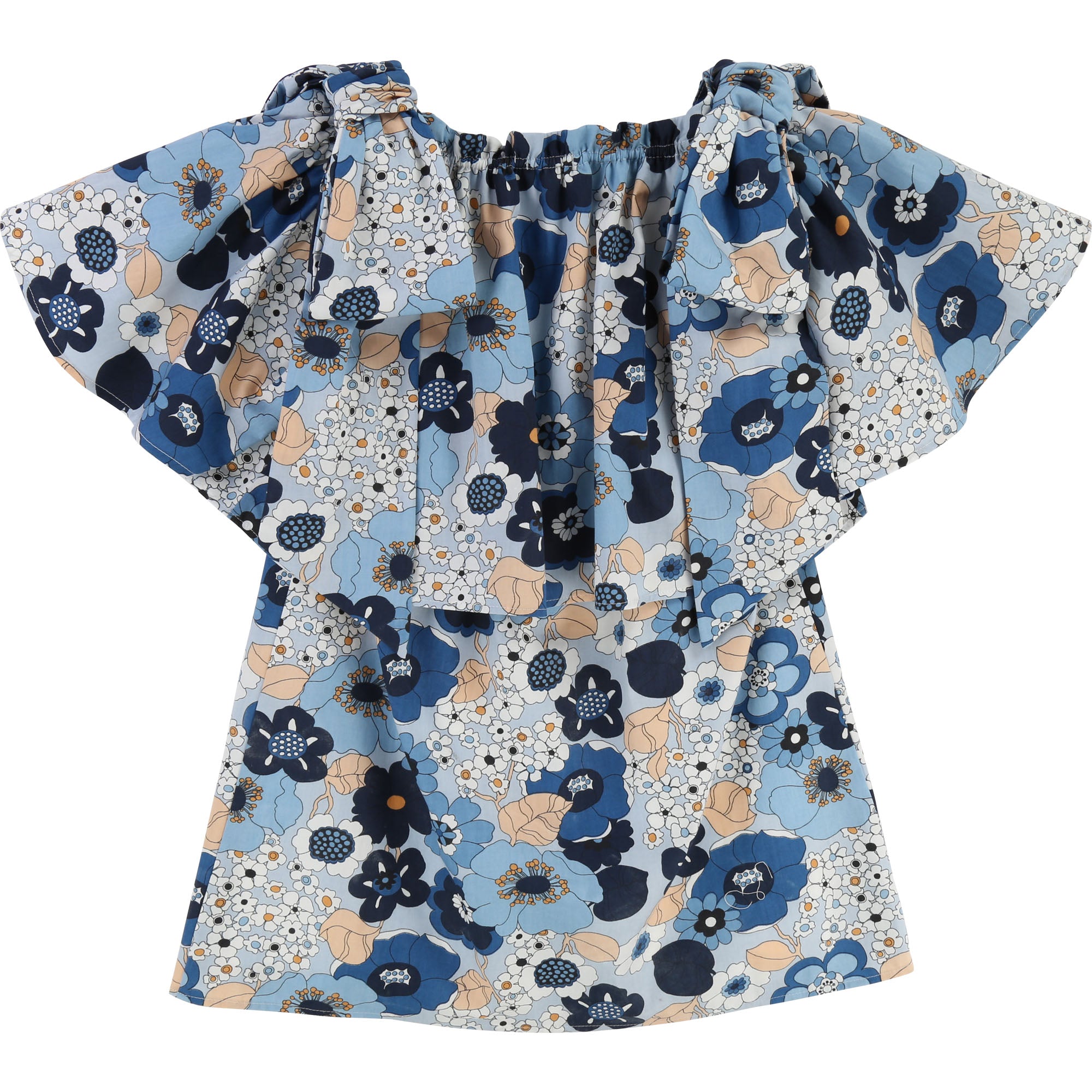 Girls Blue Flower Dress