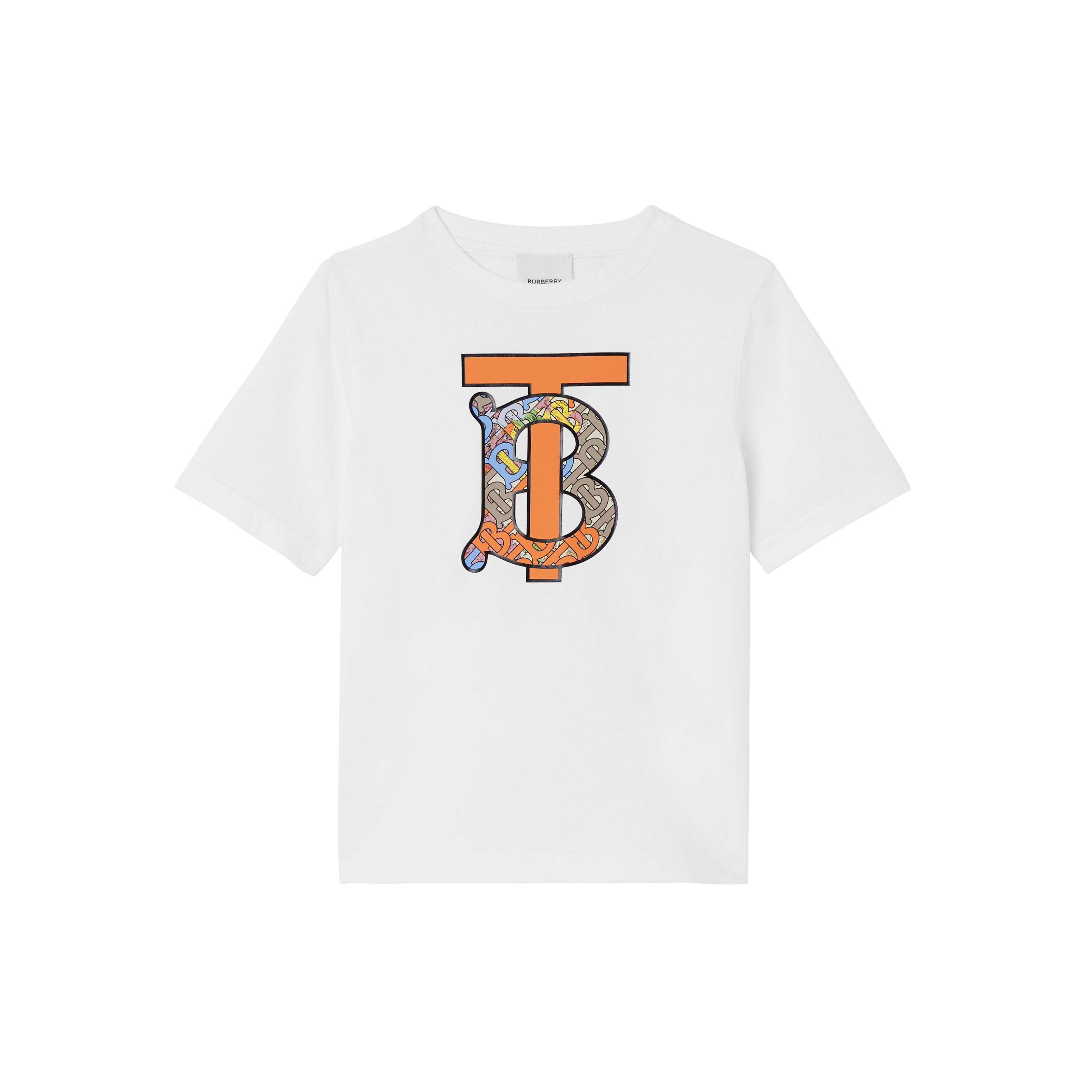 Boys & Girls White Logo Cotton T-Shirt