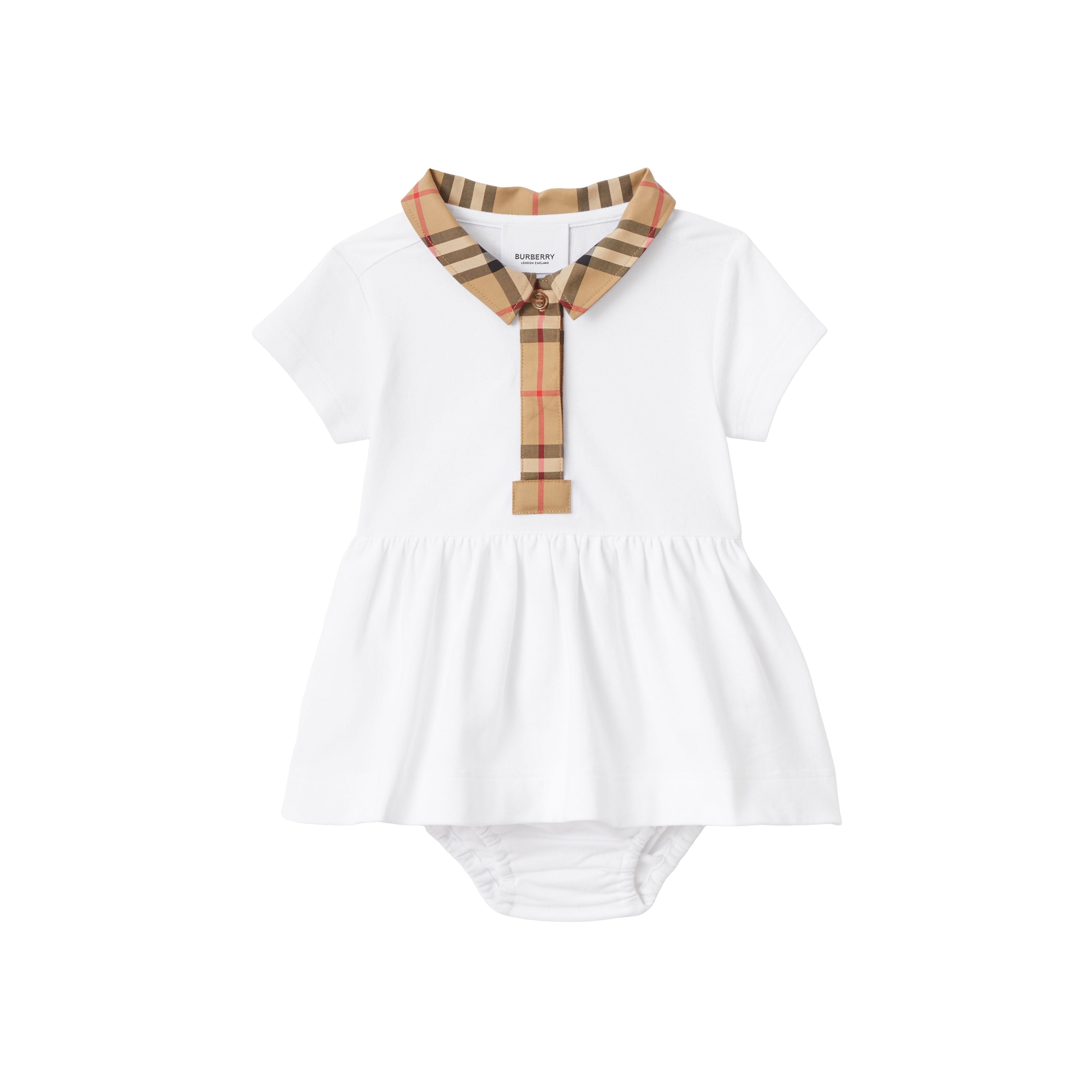 Baby Girls White Cotton Dress Set