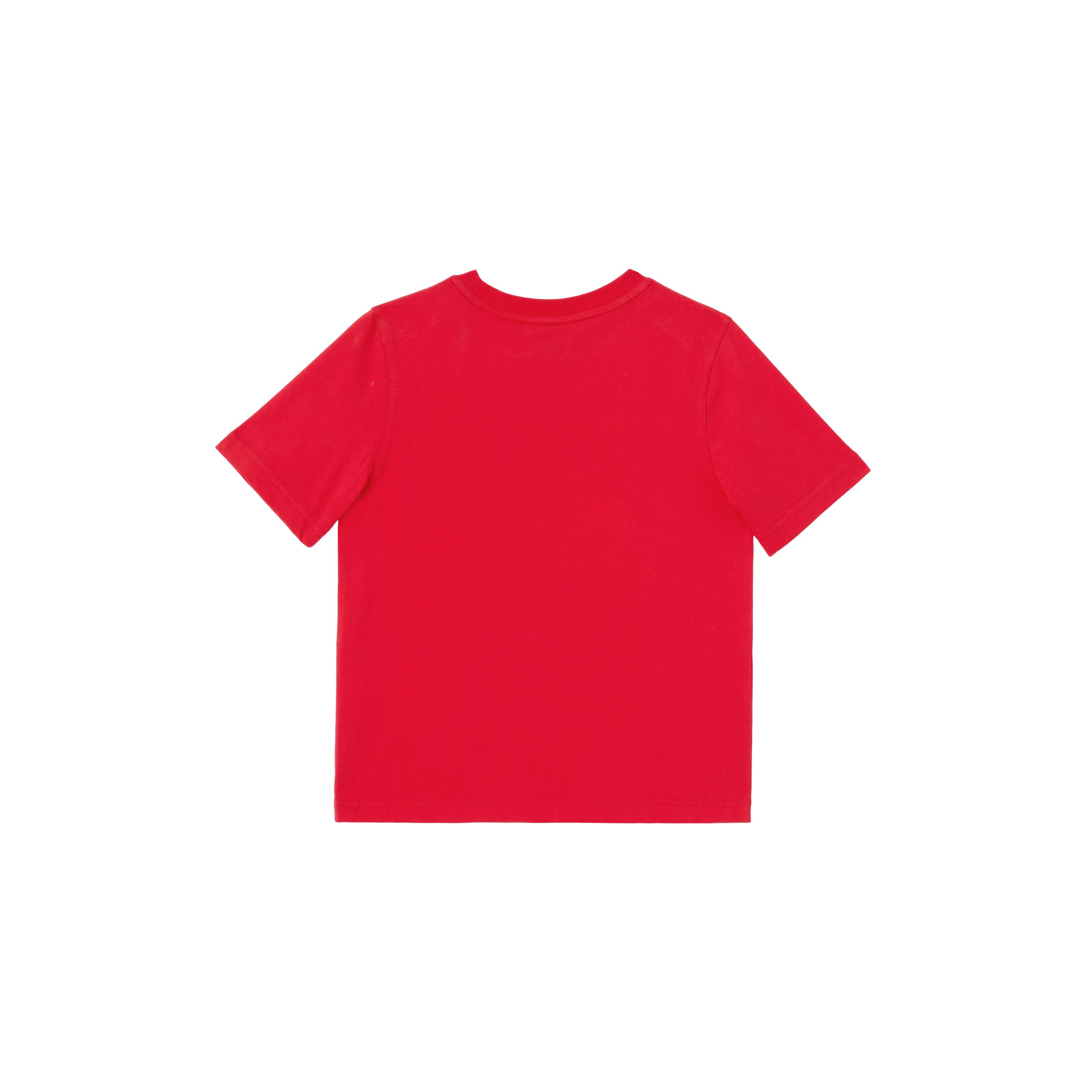 Boys & Girls Red Logo Cotton T-Shirt