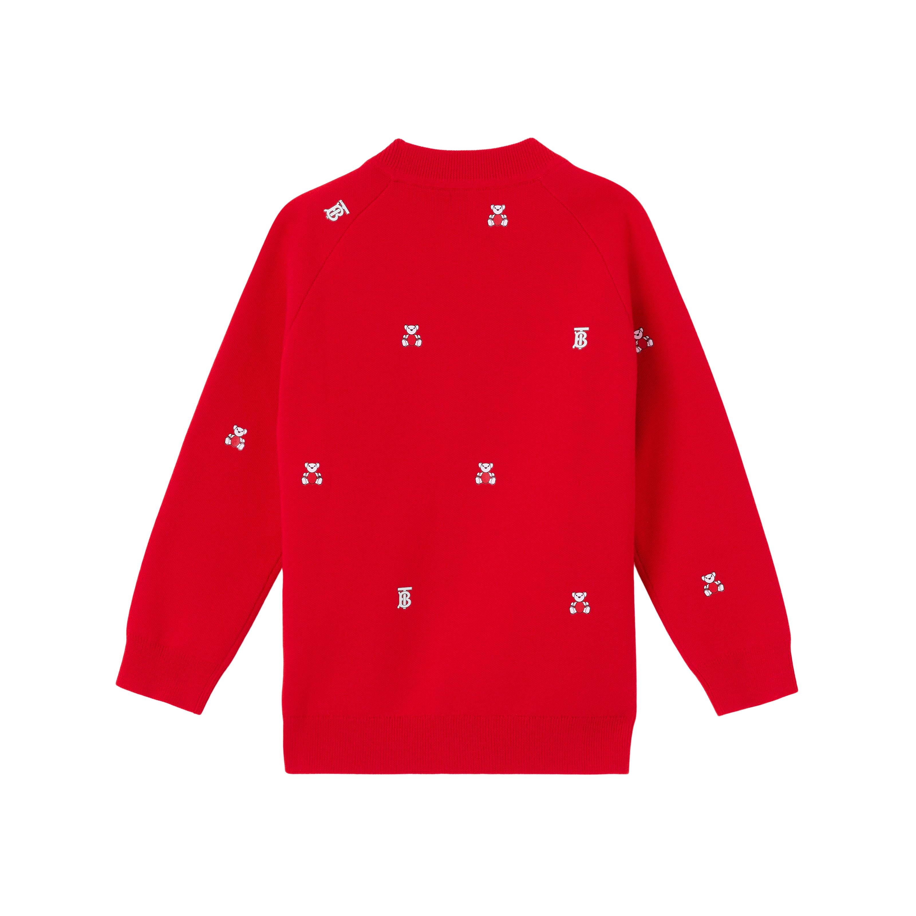Girls Red Wool Cardigan