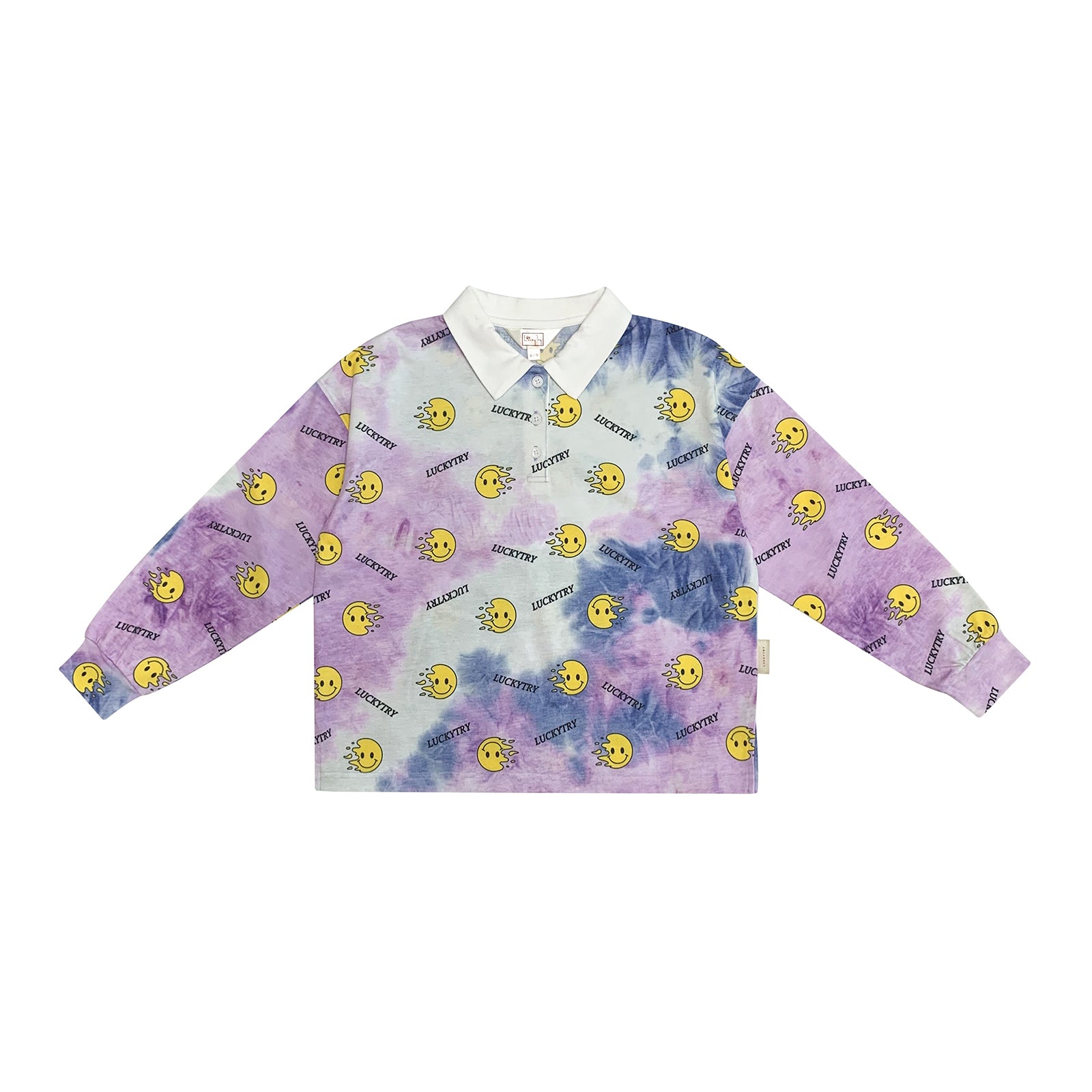 Boys & Girls Purple Smile Tie-Dye T-Shirt