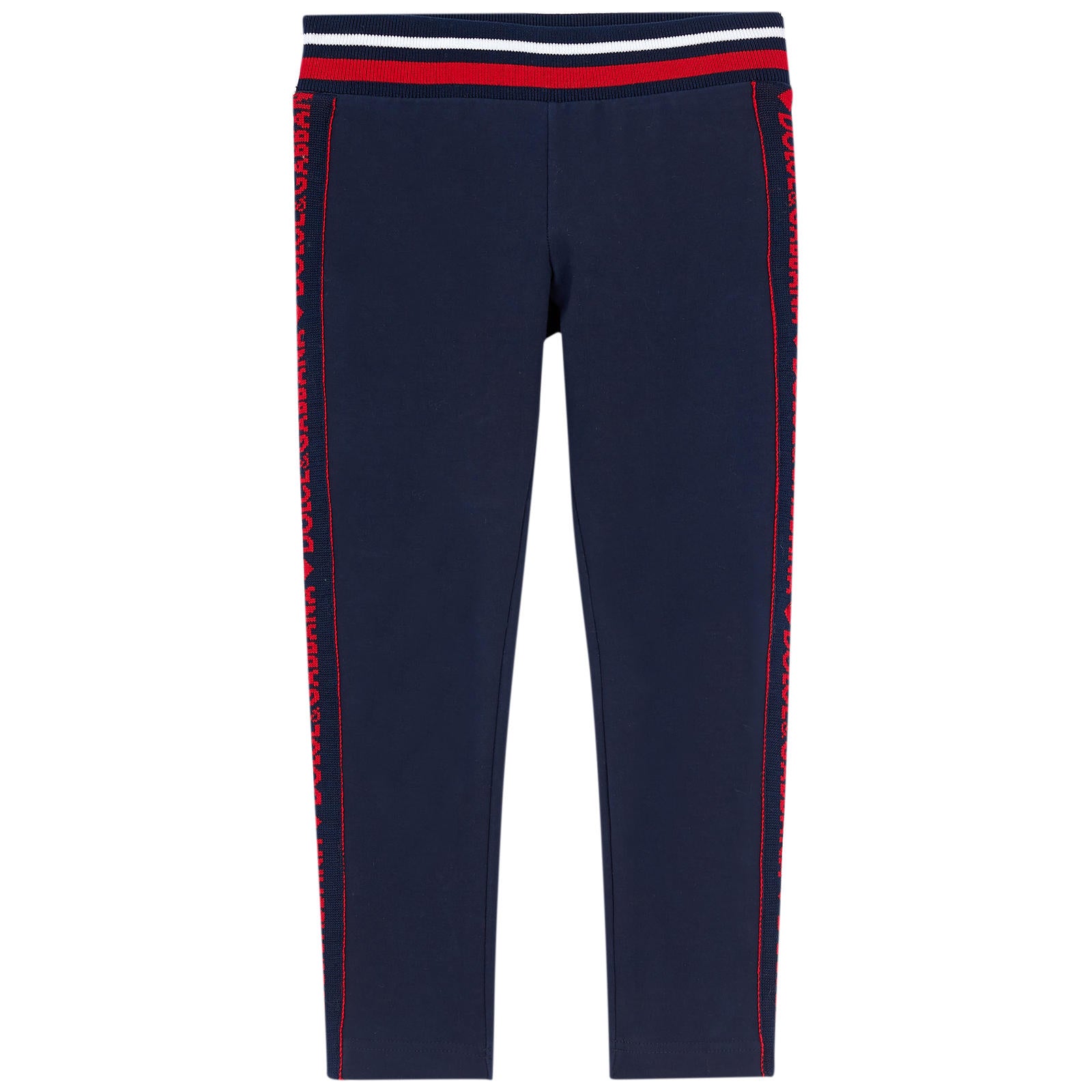 Girls Dark Blue Cotton Leggings