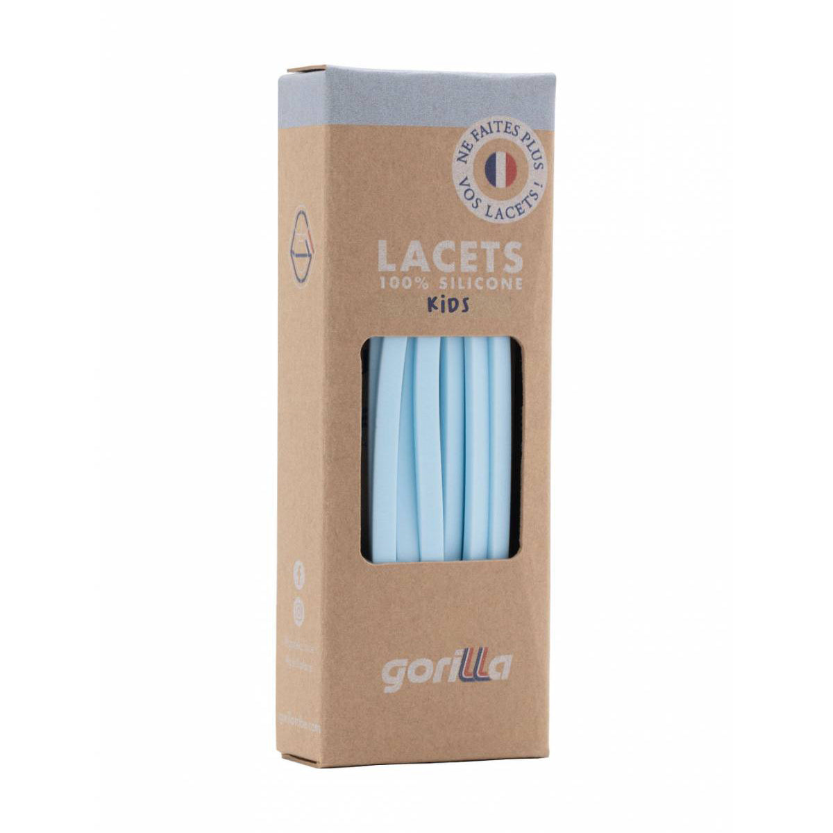 Boys & Girls Light Blue Silicone Shoelace