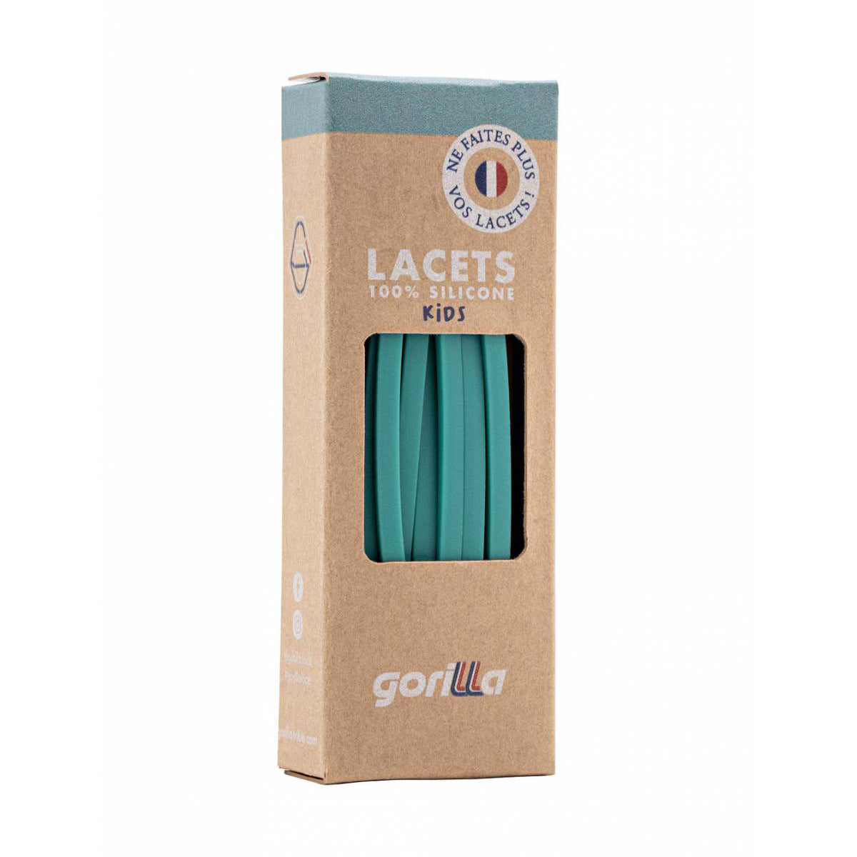 Boys & Girls Lake Green Silicone Shoelace